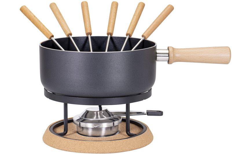 Kadastar Käsefondue-Set Bernina 9 Teile, Schwarz Kadastar Käsefondue-Set Bernina 9 Teile, Schwarz