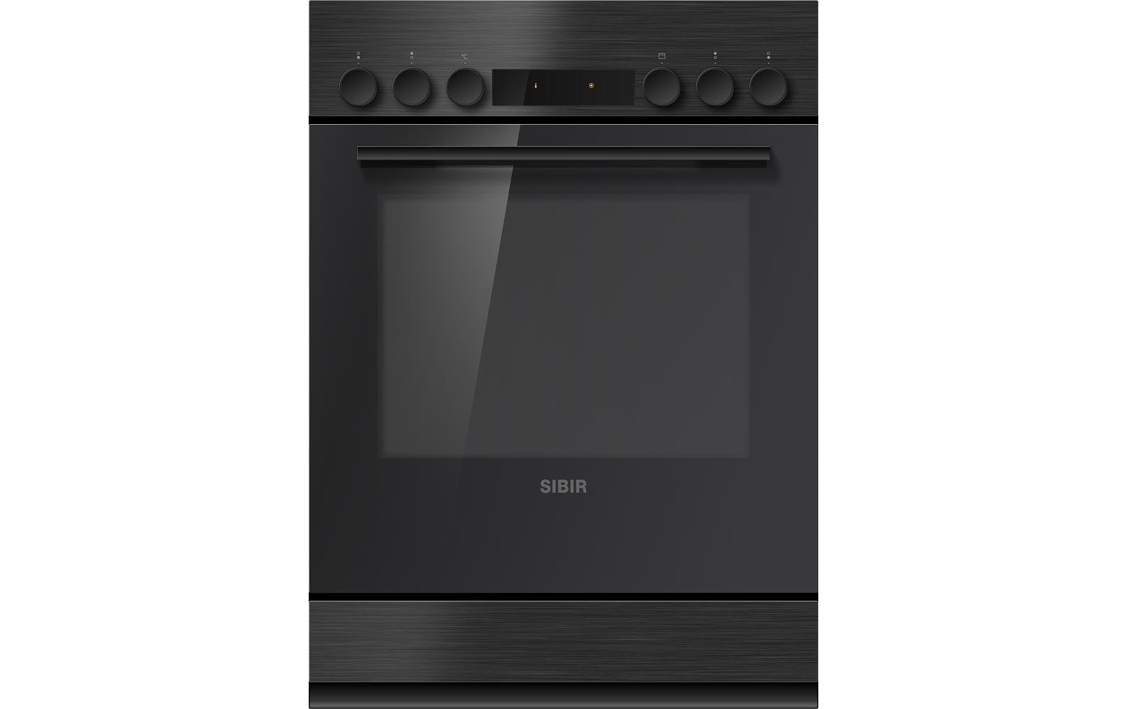 Sibir Einbaubackofen EH Tritherm 4 V200 22017 Schwarz A