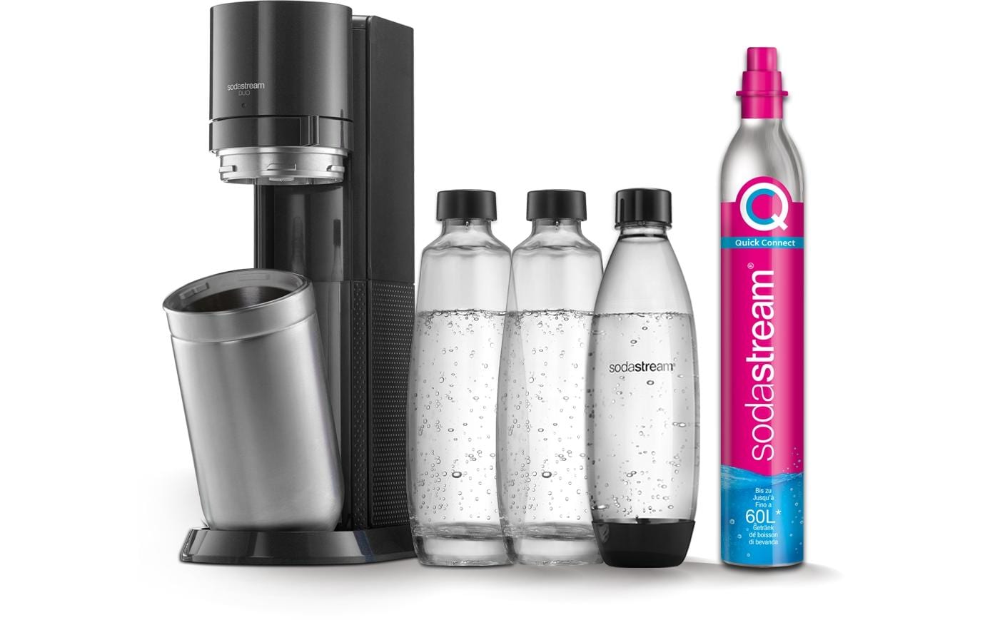 Sodastream Wassersprudler Duo Mega Pack Schwarz Sodastream Wassersprudler Duo Mega Pack Schwarz