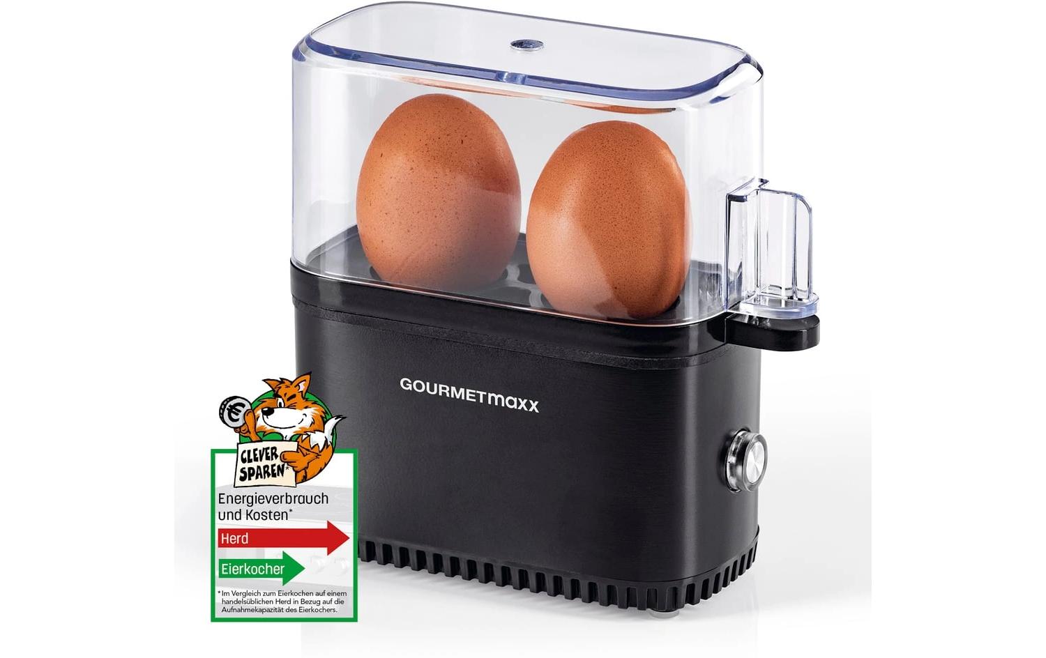 GOURMETmaxx Eierkocher Kompakt 2.0 250 W Schwarz