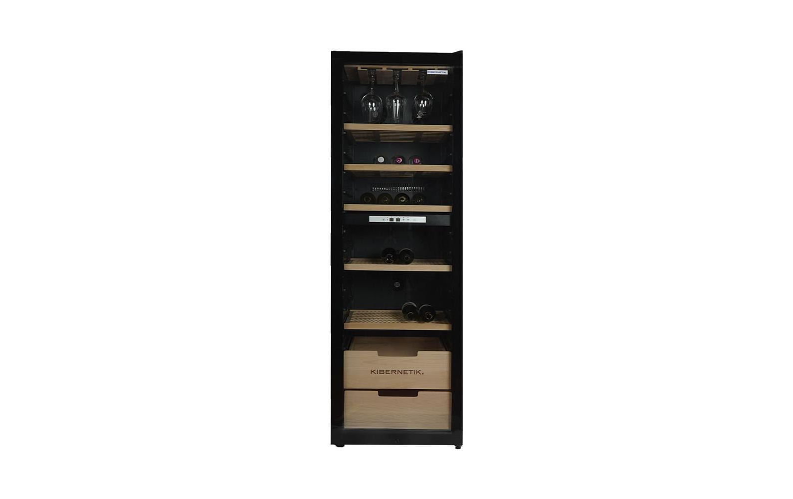 Kibernetik Weinklimaschrank WKH448D Schwarz, Rechts Kibernetik Weinklimaschrank WKH448D Schwarz, Rechts