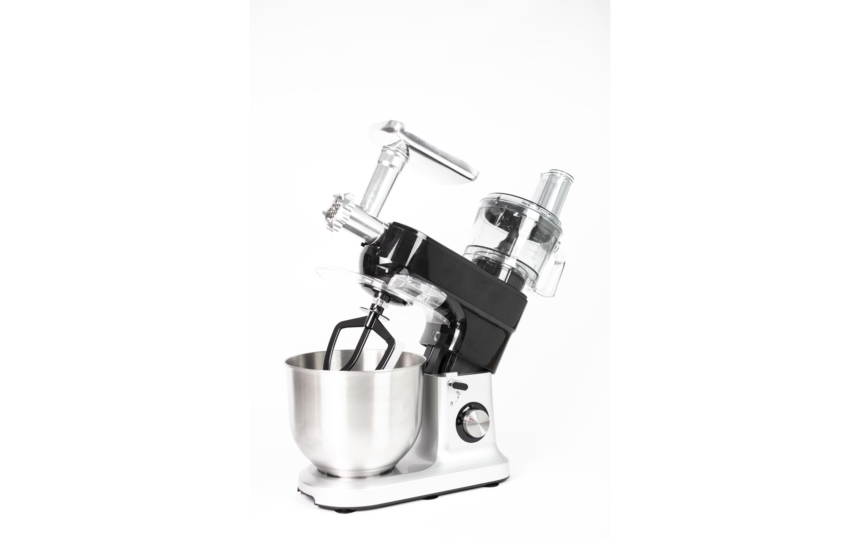 OHMEX Küchenmaschine OHM-SMX-6208 Schwarz/Silber