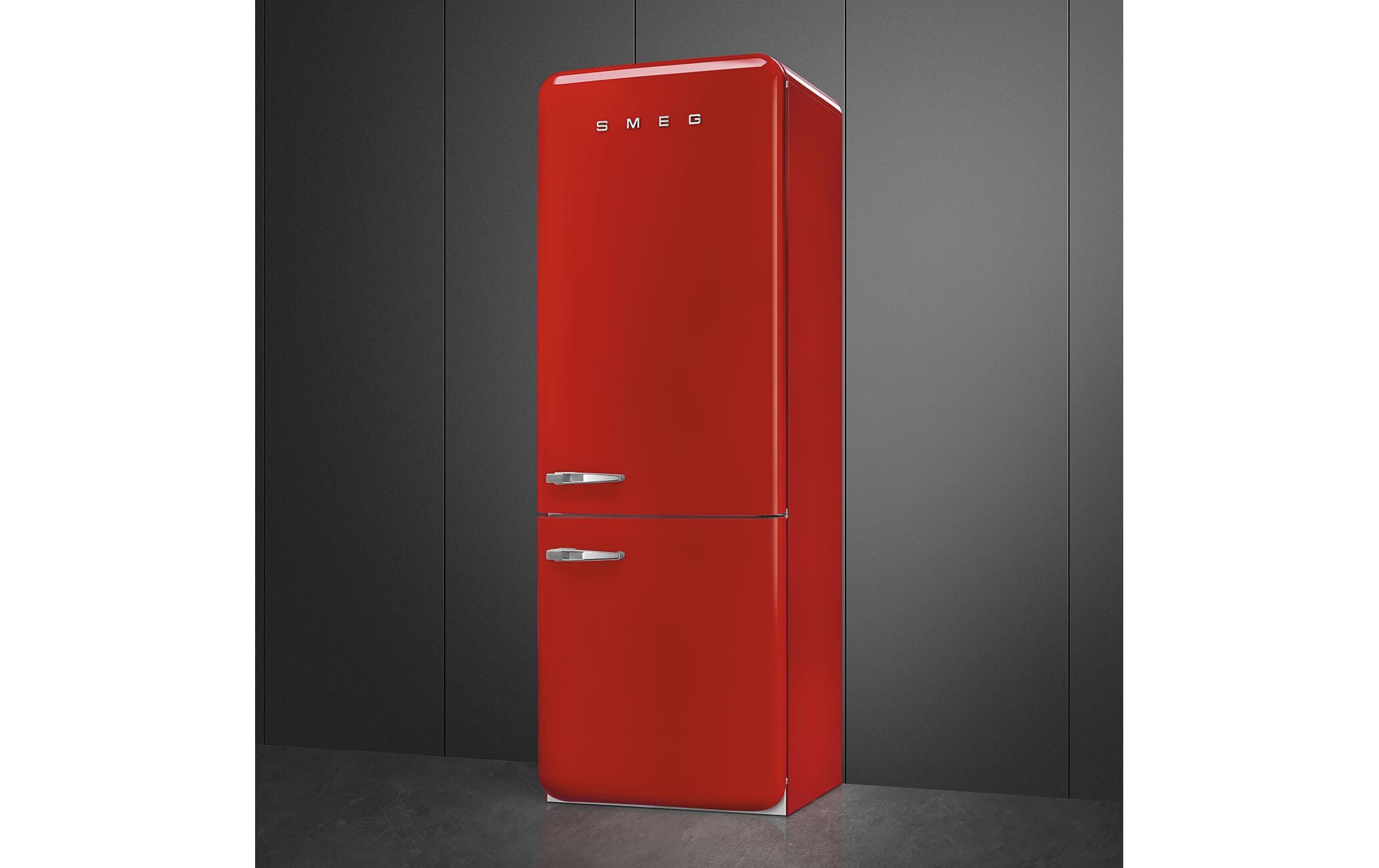 SMEG Kühl-Gefrierkombination FAB38RRD6 Rot, Rechts