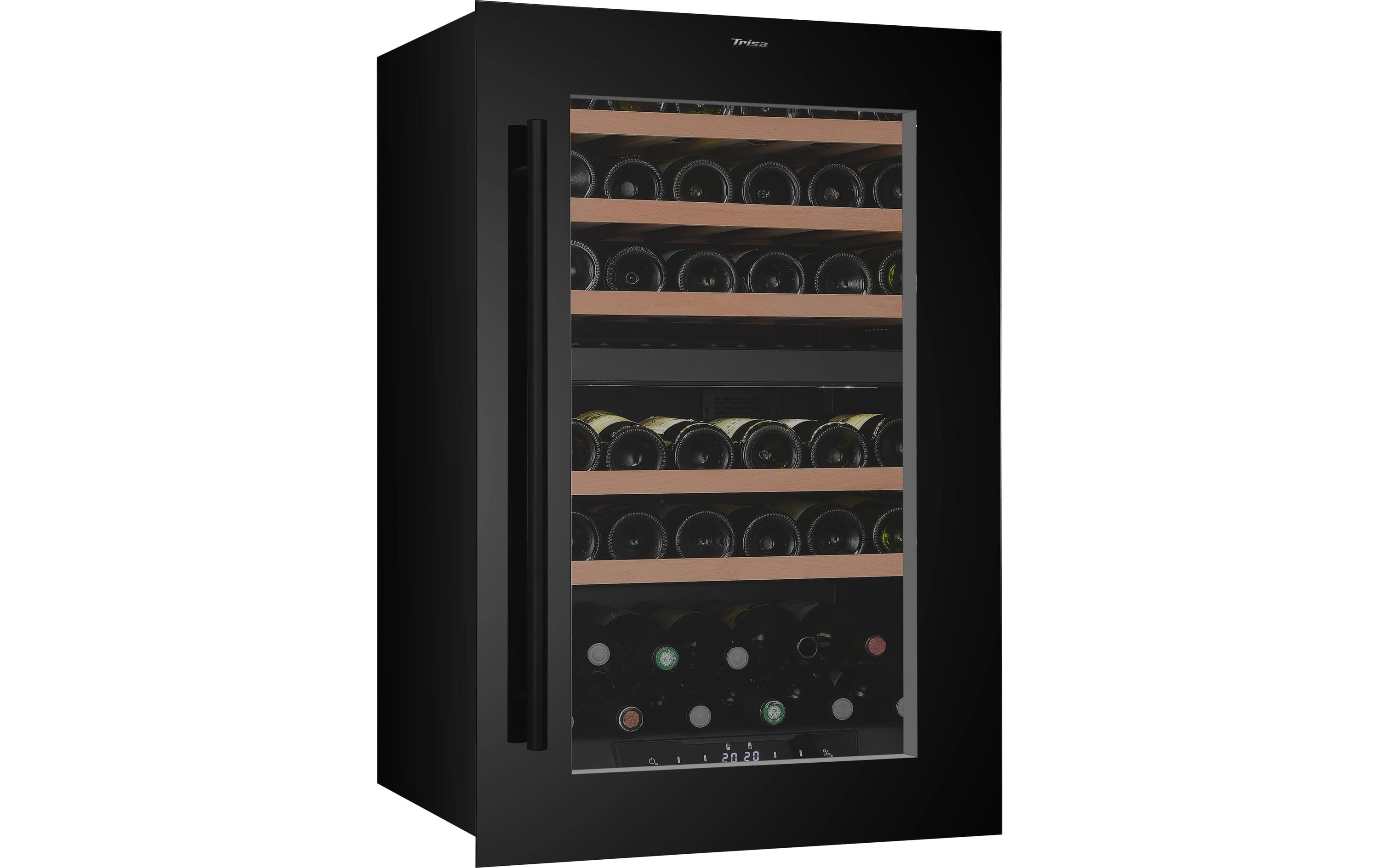 Trisa Einbauweinkühlschrank Dual Zone Schwarz, Rechts