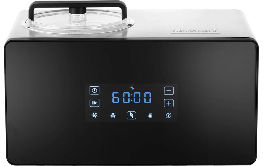 Gastroback Glacemaschine Advanced Control 1.5 l, Schwarz/Silber Gastroback Glacemaschine Advanced Control 1.5 l, Schwarz/Silber