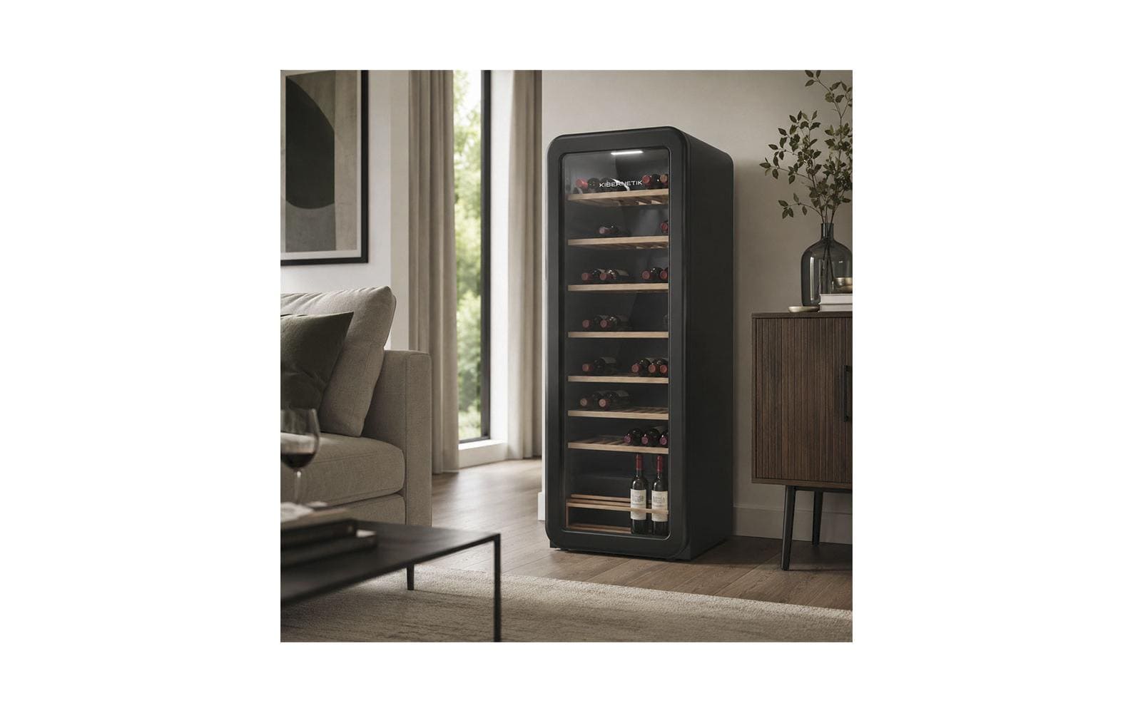 Kibernetik Weinkühlschrank WKH208 Schwarz