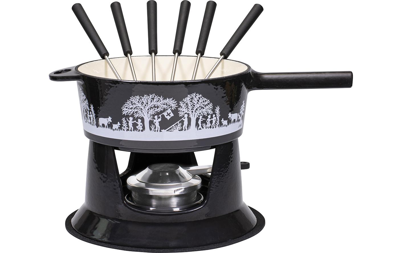 Kadastar Käsefondue-Set Bergchilbi G22 10 Teile, Schwarz Kadastar Käsefondue-Set Bergchilbi G22 10 Teile, Schwarz