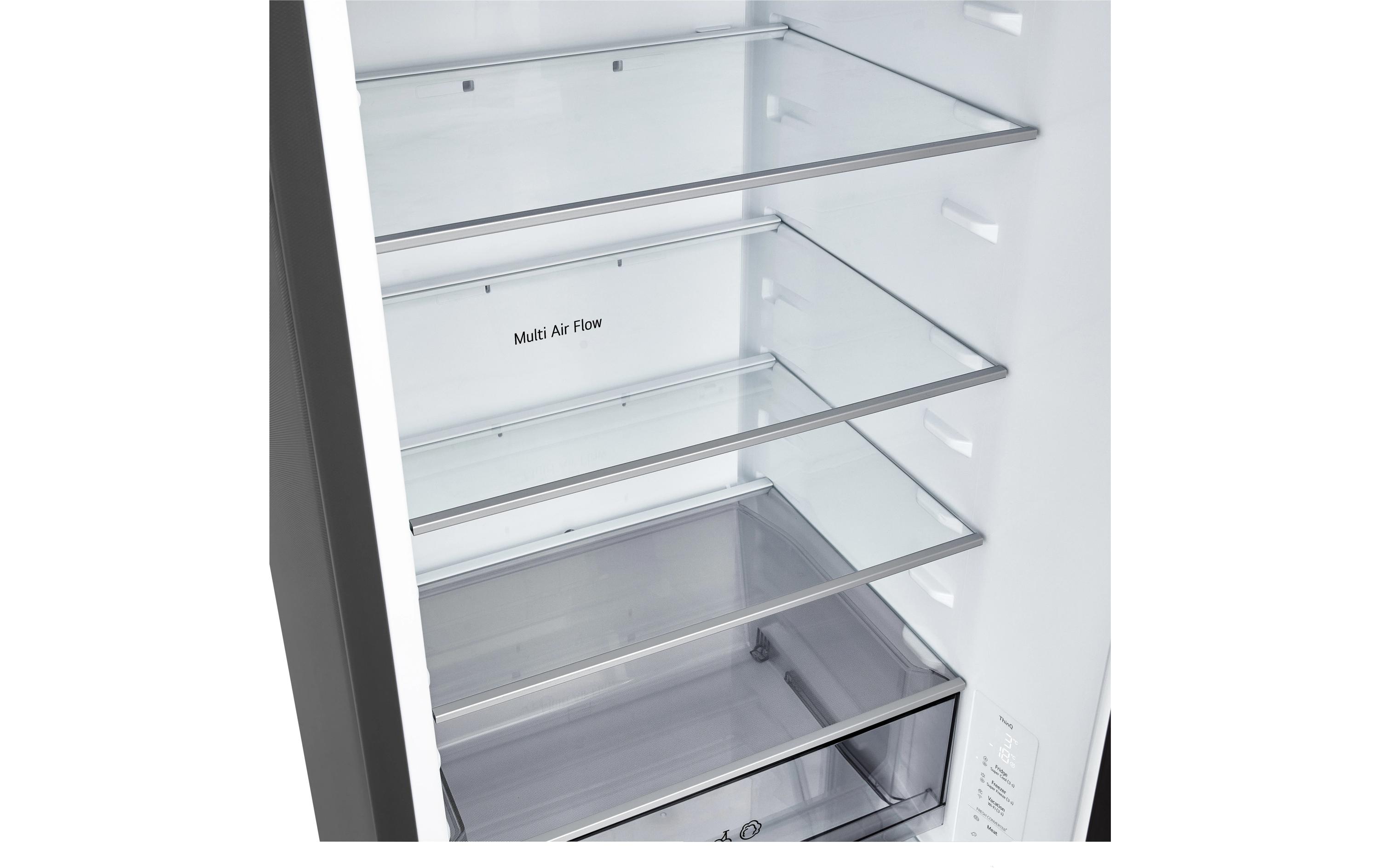 LG Einbau-Kühl-Gefrierkombination GBBSJ2CCEP Schwarz, Rechts