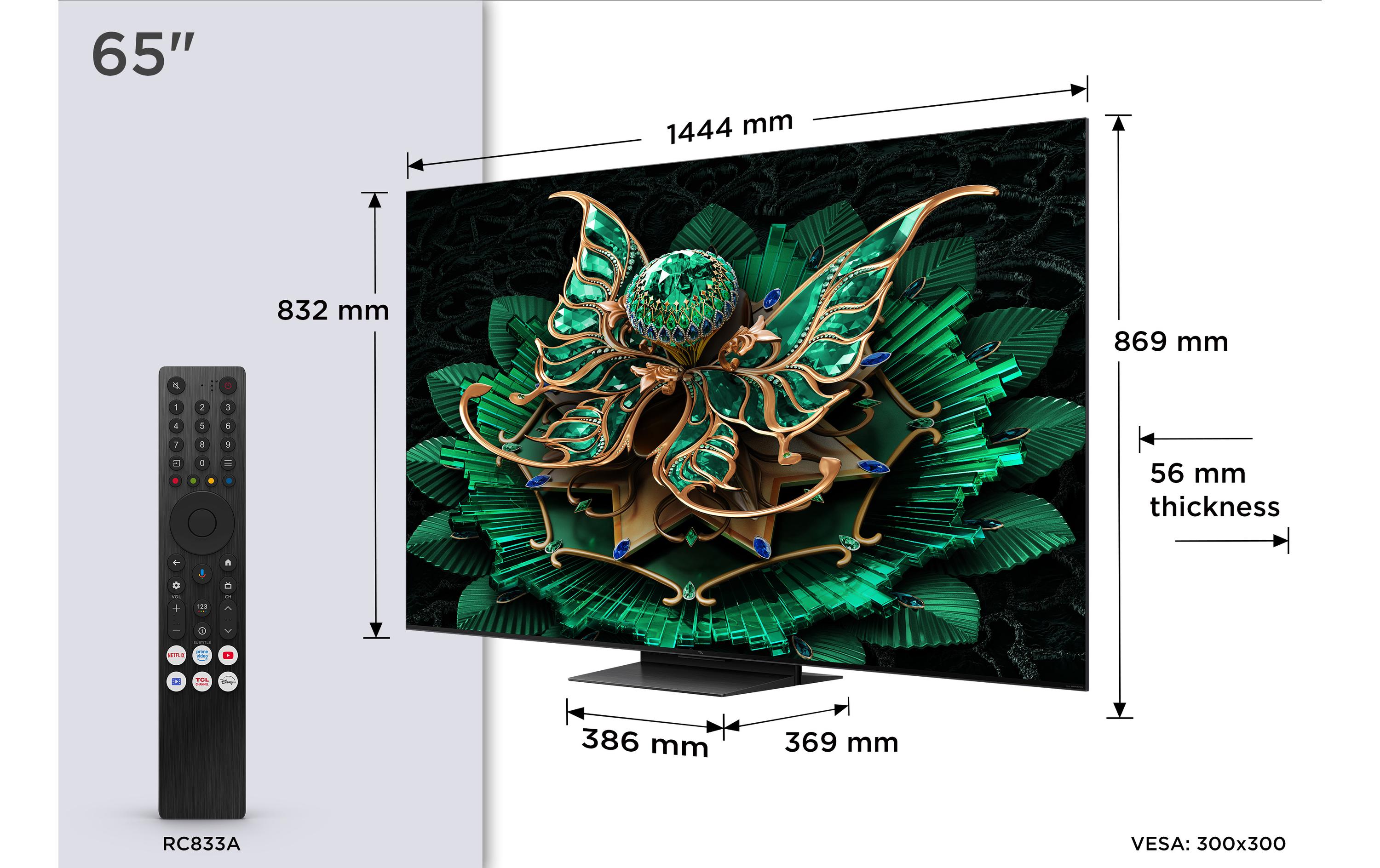 TCL TV 65C7K 65, 3840 x 2160 (Ultra HD 4K), QLED