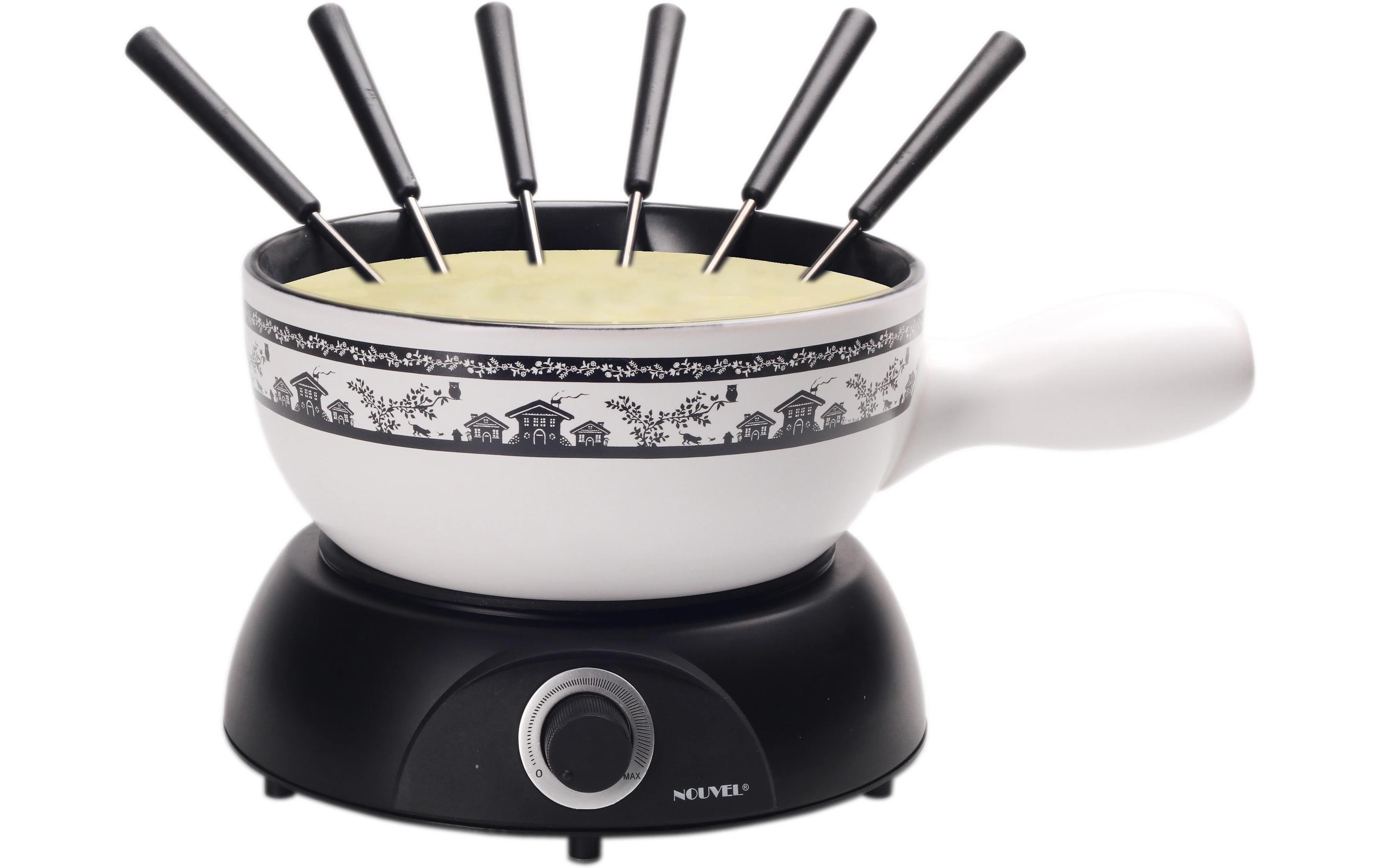 Nouvel Käsefondue-Set Chalet 8 Teile, Weiss