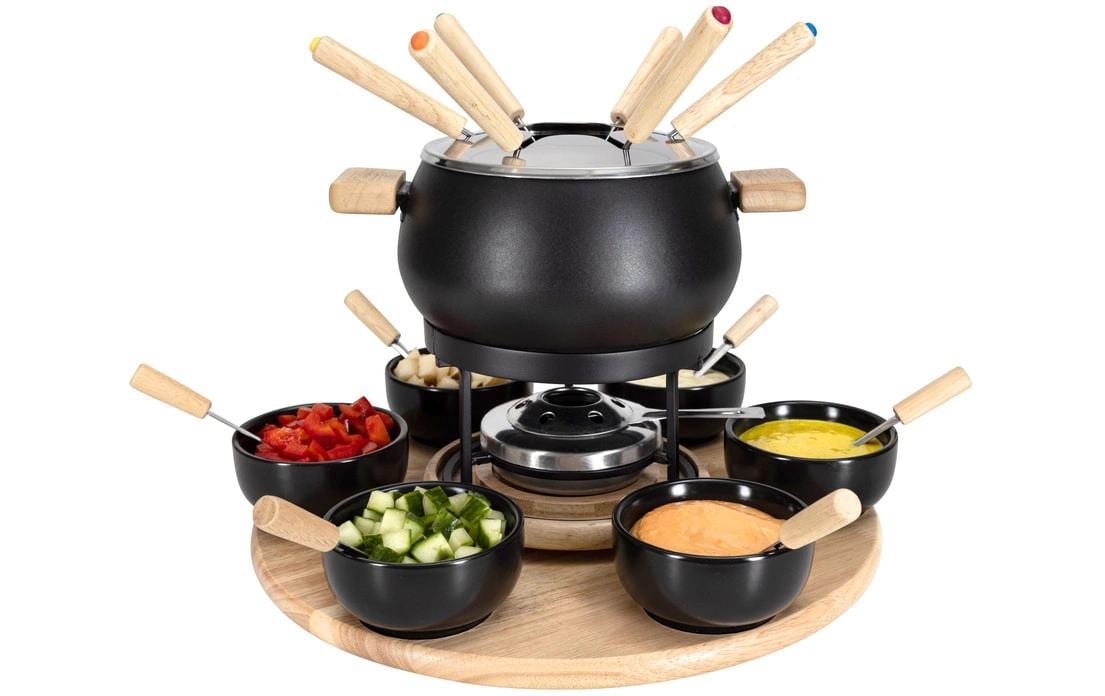 Nouvel Fondue-Set 21 Teile, Schwarz