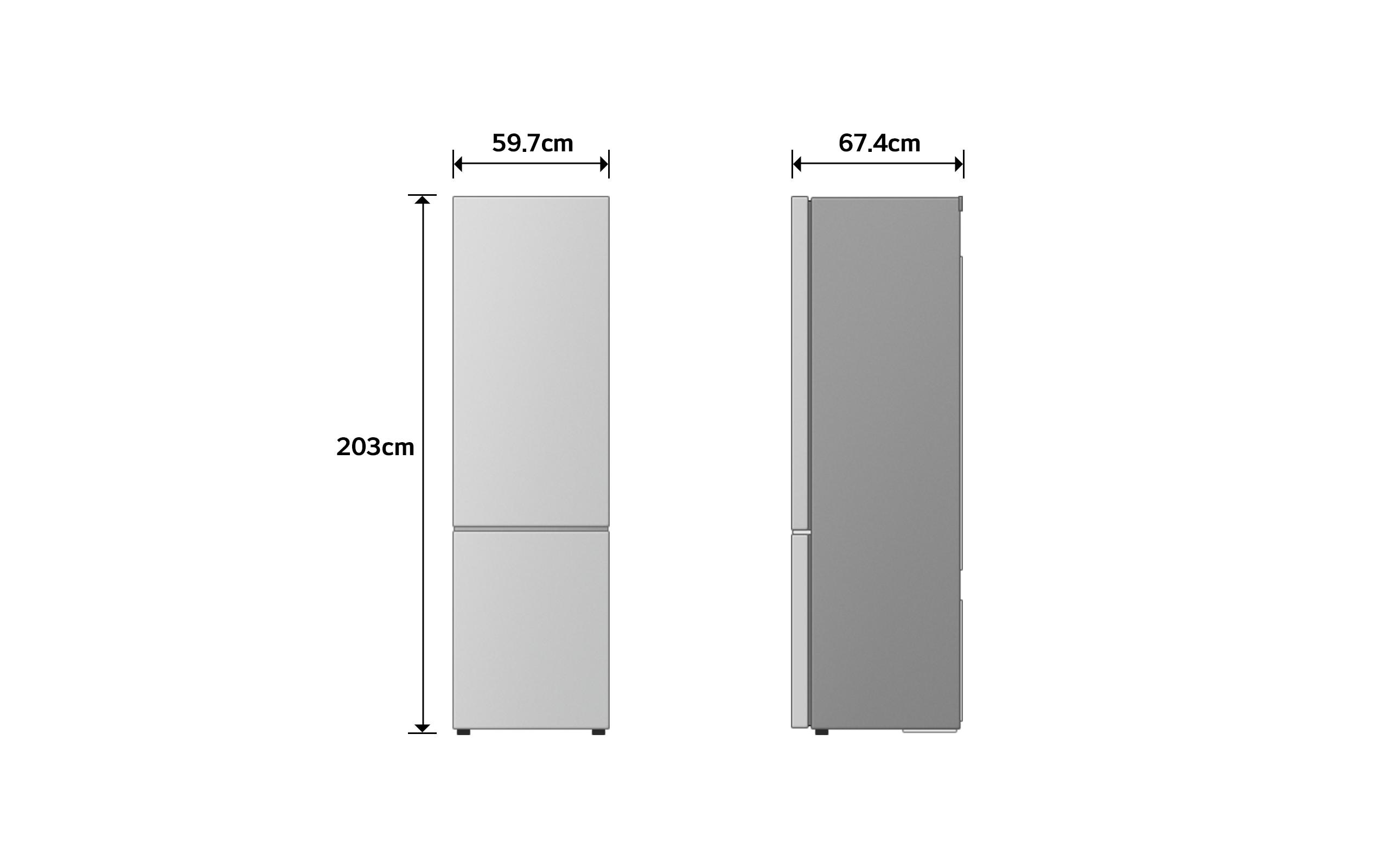 LG Einbau-Kühl-Gefrierkombination GBBSJ2CCEP Schwarz, Rechts