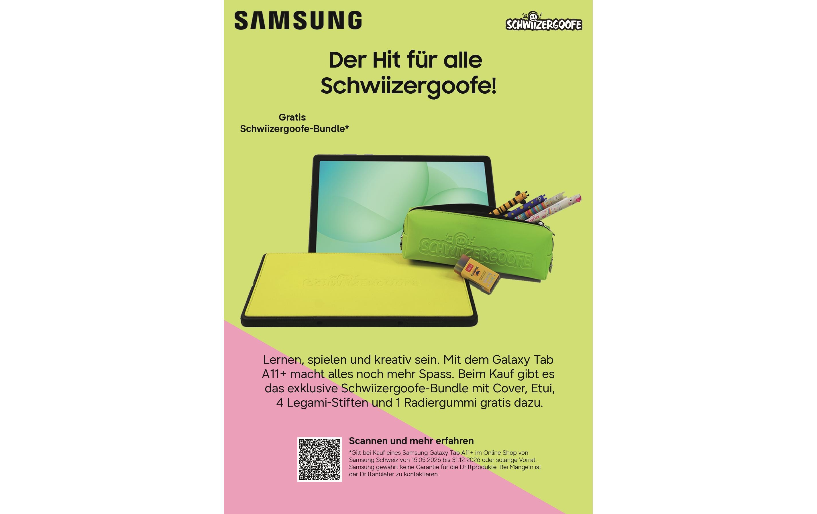 Samsung Tablet Galaxy Tab A11+ WiFi S-Goofe Bundle 128 GB Grau