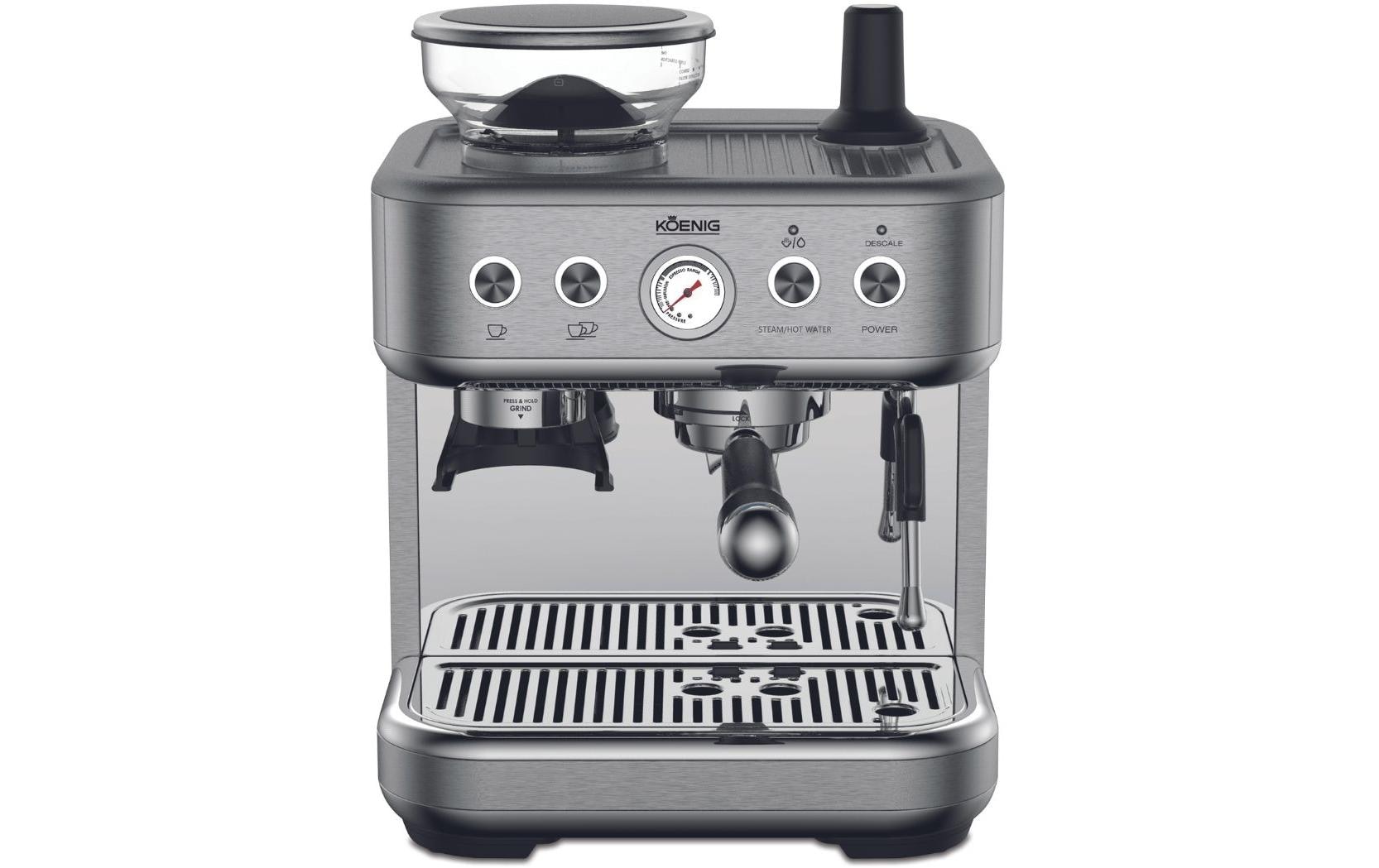 Koenig Siebträgermaschine Baressa Silber matt Koenig Siebträgermaschine Baressa Silber matt