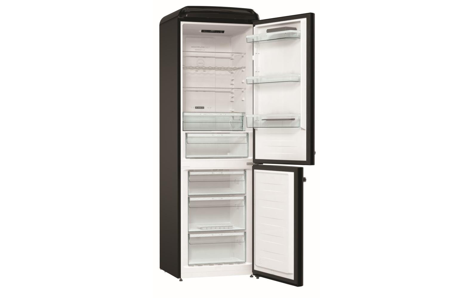 Gorenje Kühl-Gefrierkombination ONRK 619 DBK-CH Schwarz, Rechts