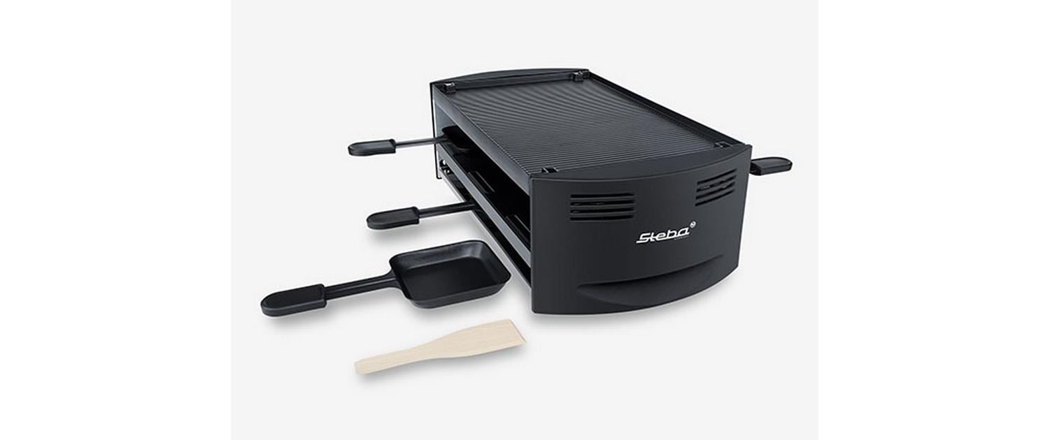 Steba Pizza-Raclette RC6 Schwarz 1500 W Alu-Druckguss
