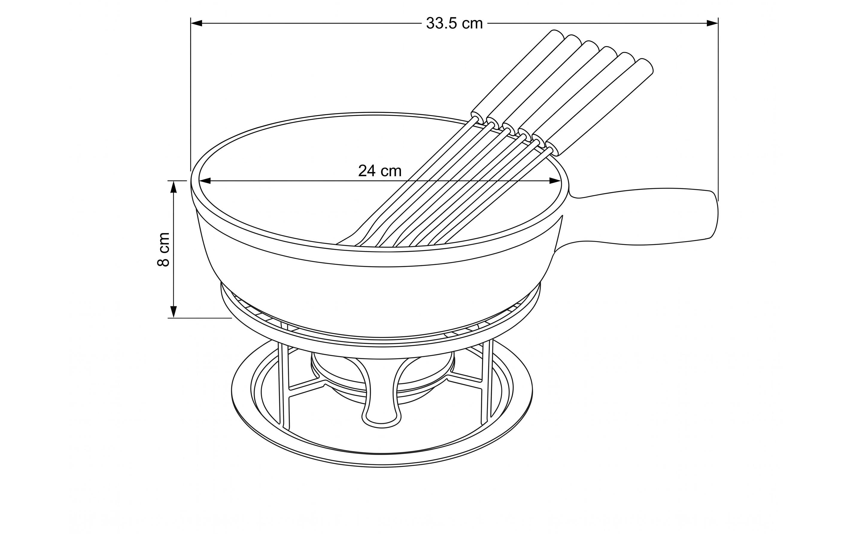 COCON Käsefondue-Set 6 Personen, Schwarz