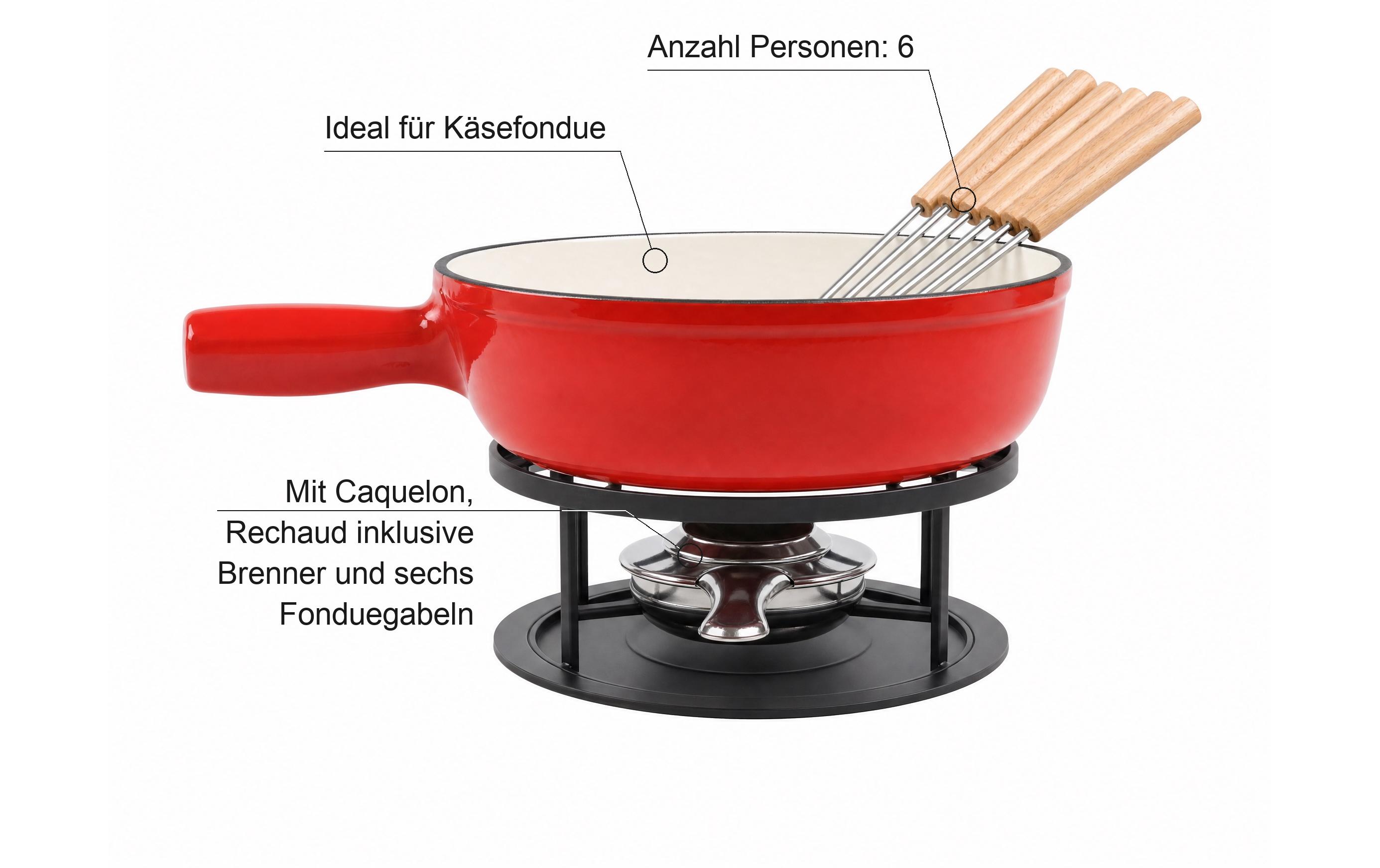 COCON Käsefondue-Set 6 Personen, Rot