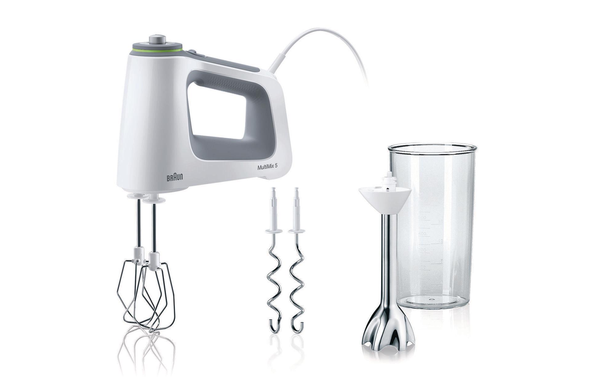 Braun Handmixer MultiMix 5 HM5107WH Weiss/Grau Braun Handmixer MultiMix 5 HM5107WH Weiss/Grau