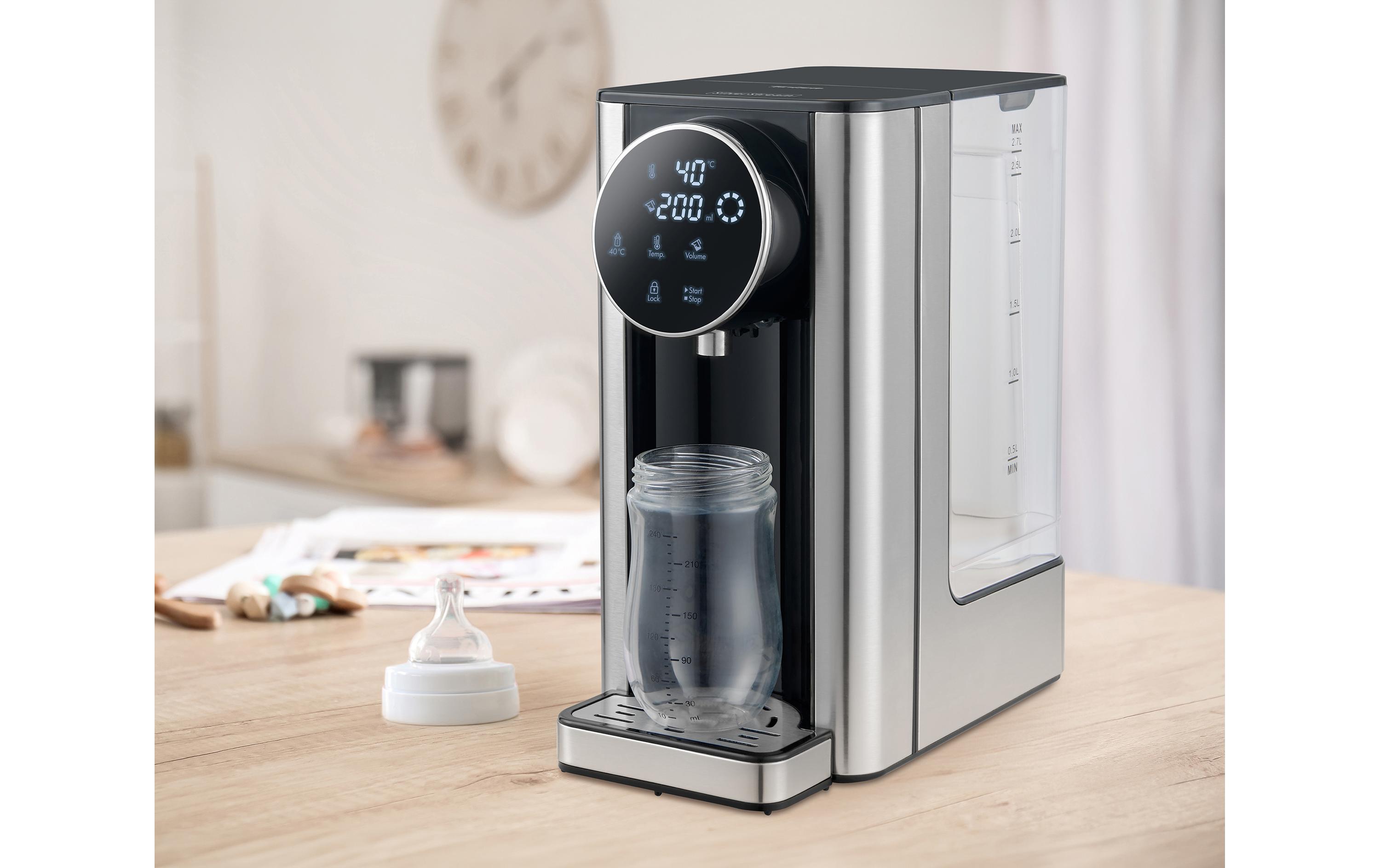 Trisa Heisswasserspender Silver Stream 2.7 l, Schwarz/Silber
