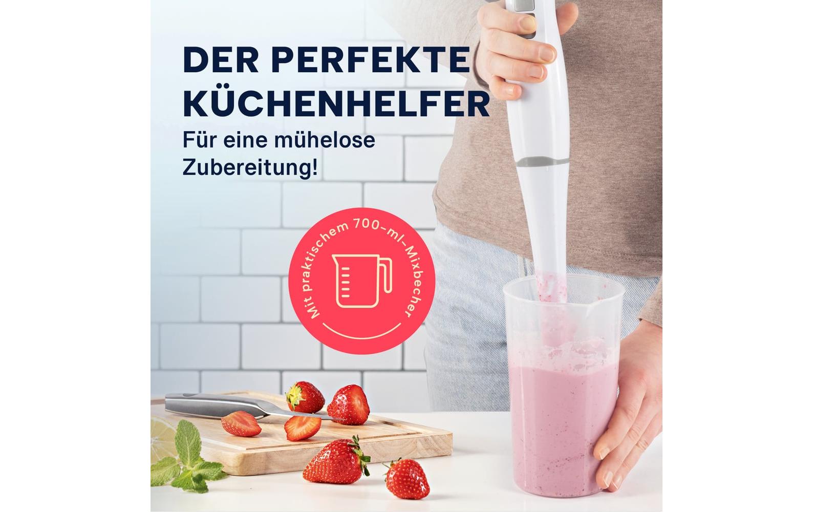 GOURMETmaxx Stabmixer 13767 Weiss