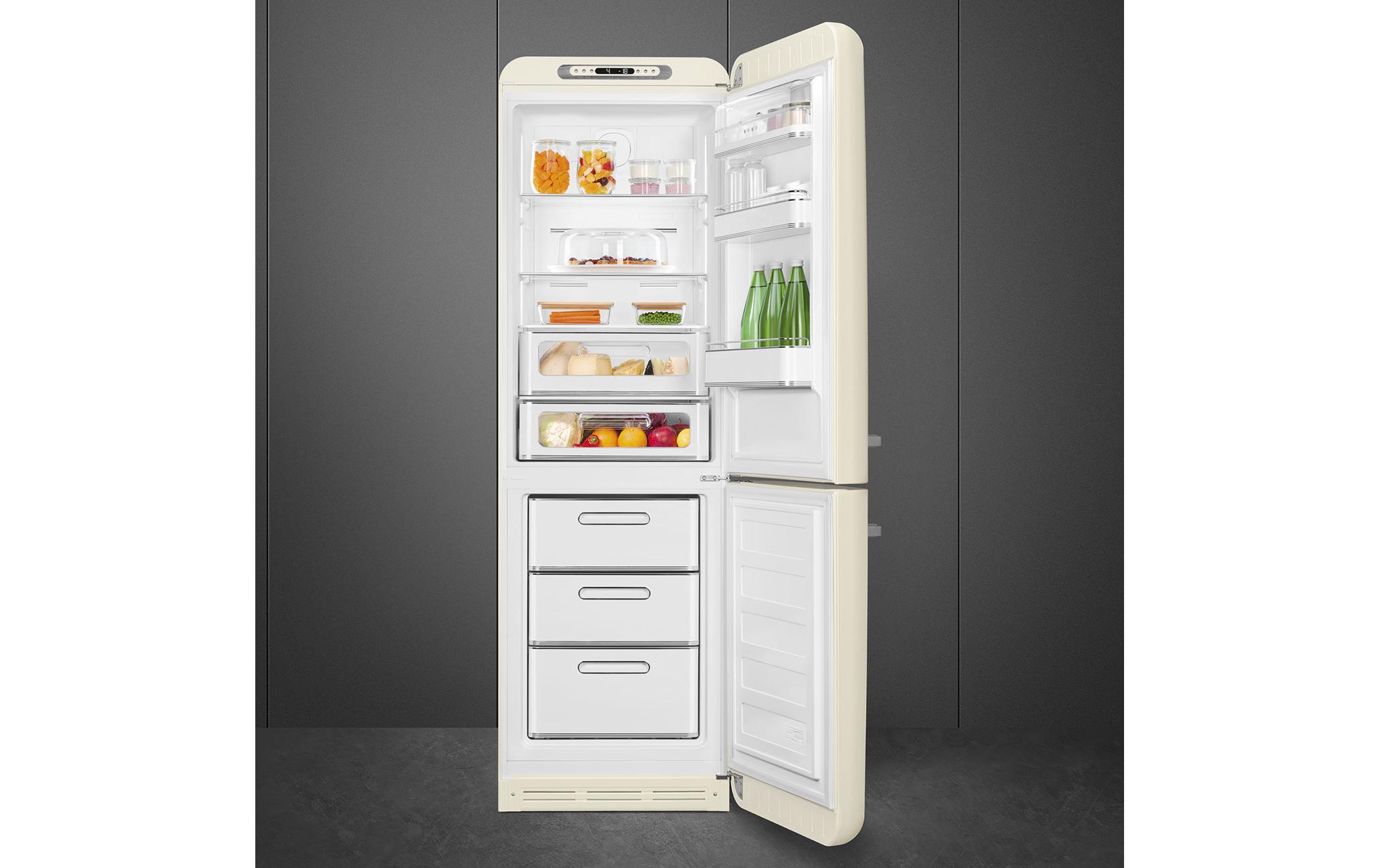 SMEG Kühl-Gefrierkombination FAB32RCR6 Crème, Rechts
