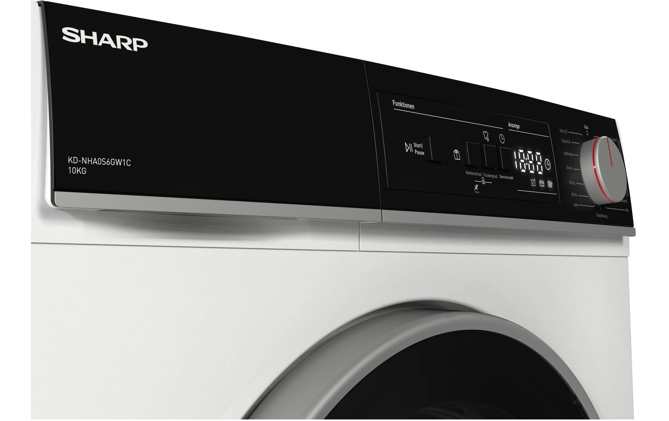 Sharp Wäschetrockner KD-NHA0S6GW1C 10 kg Weiss Rechts