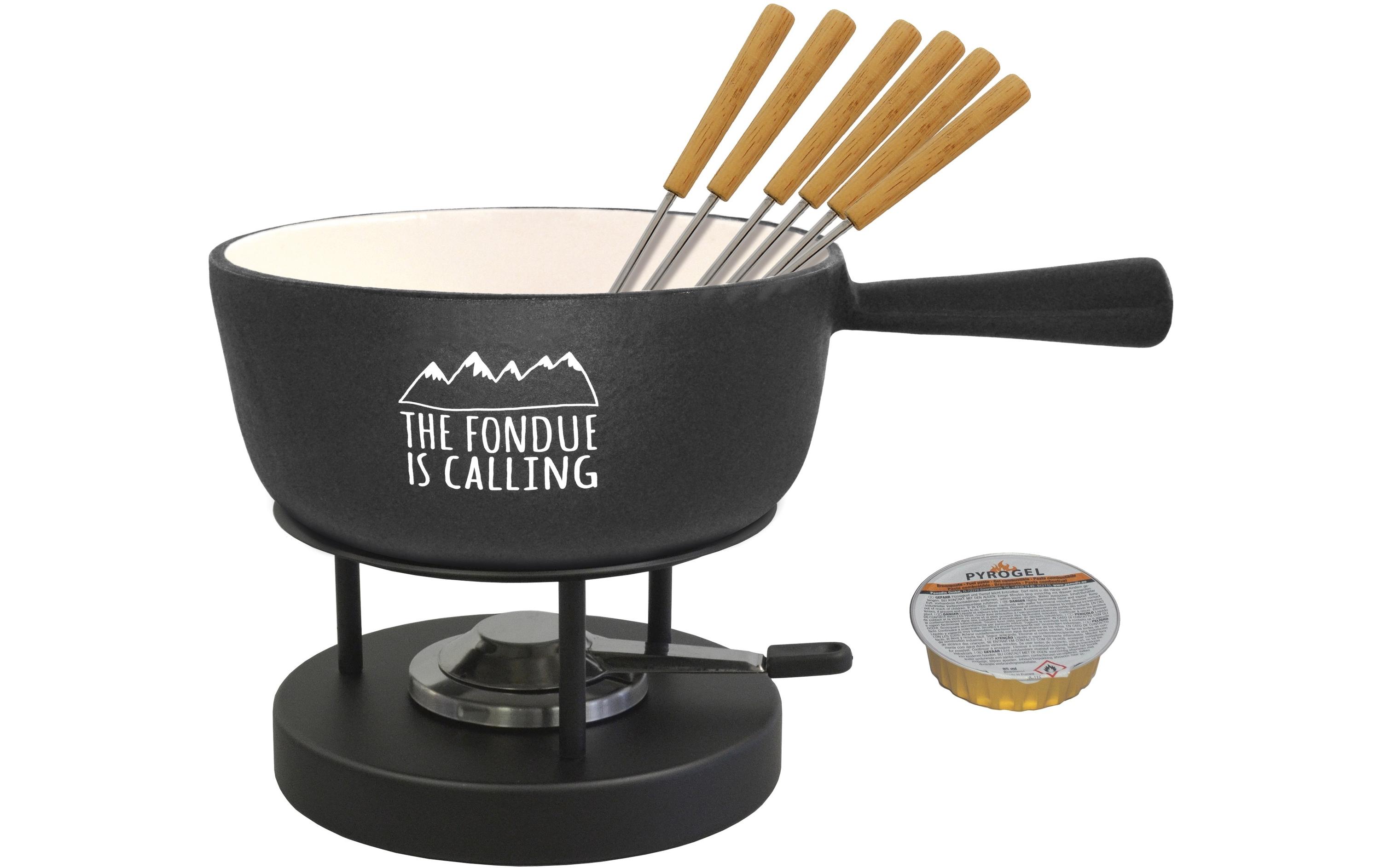 Heidi Cheese Line Käsefondue-Set The Fondue is calling 9 Teile, Schwarz Heidi Cheese Line Käsefondue-Set The Fondue is calling 9 Teile, Schwarz