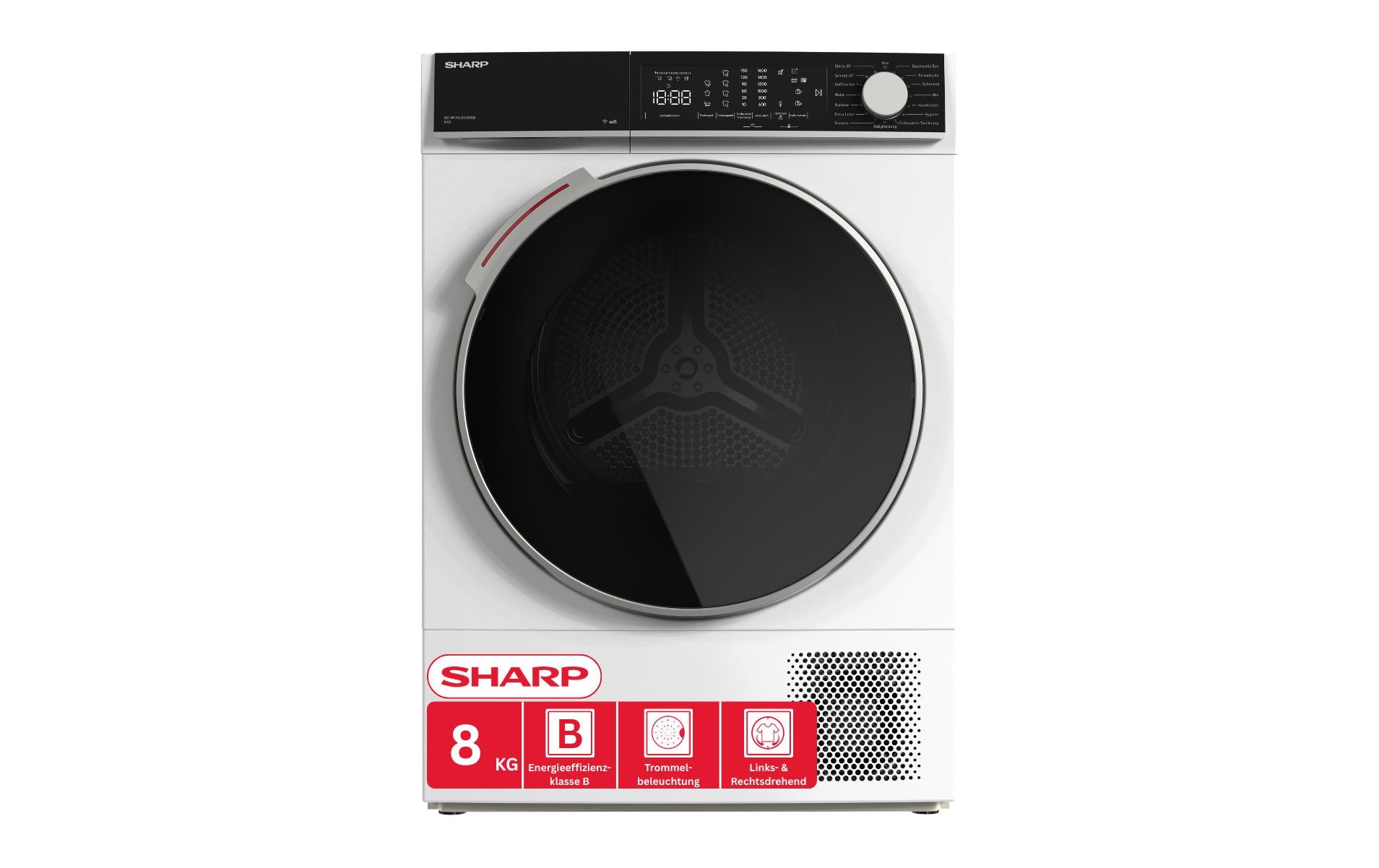 Sharp Wäschetrockner KD-WNHL8S9GWB Rechts