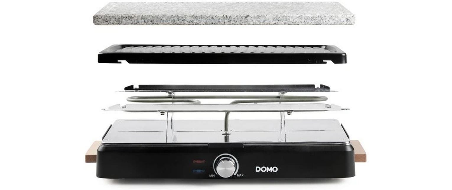 Domo Raclette-Kombination DO9262G mit Naturstein und Grillplatte