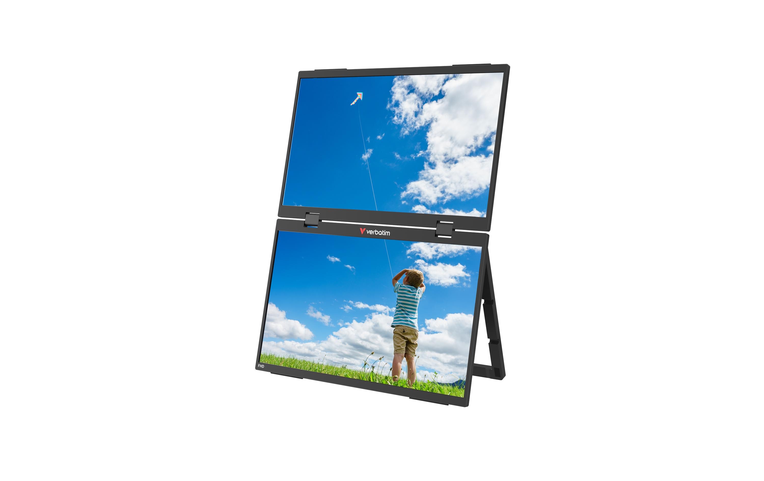 Verbatim Monitor Portable 15.6 FHD Dual Monitor Essentials
