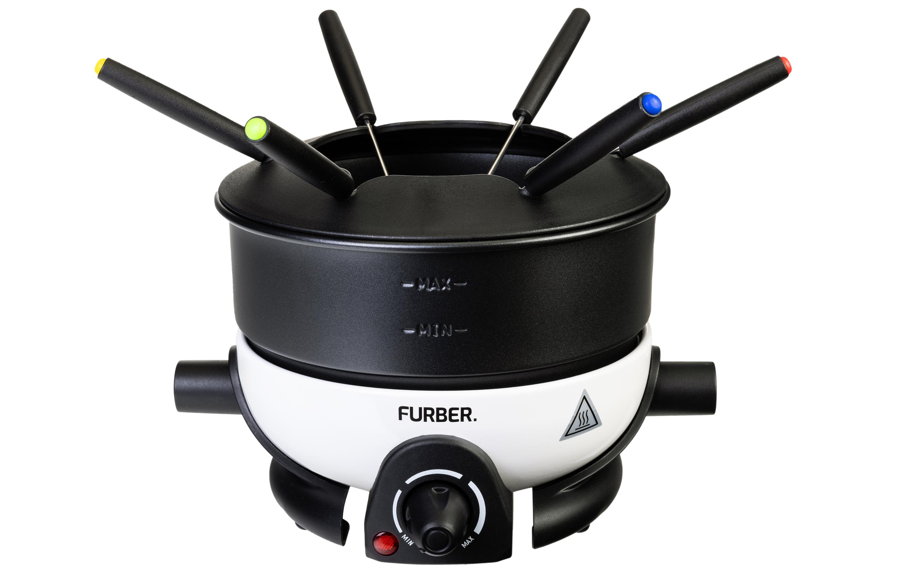 FURBER Fondue-Set Alpy 9 Teile, Schwarz/Weiss FURBER Fondue-Set Alpy 9 Teile, Schwarz/Weiss