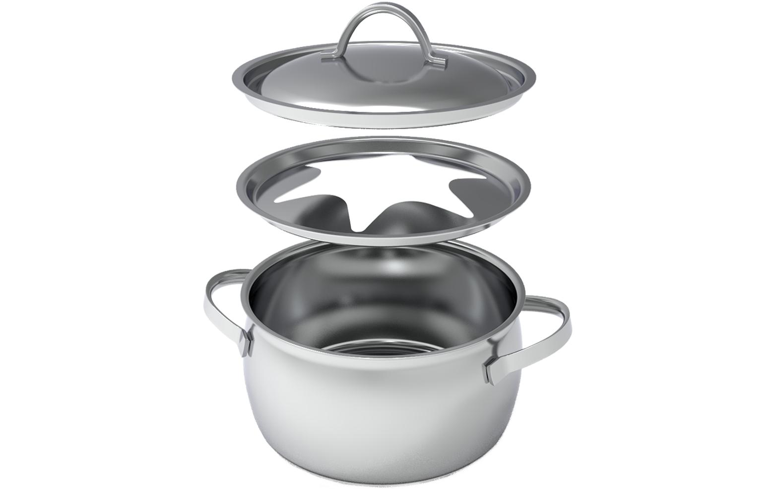 Stöckli Fondue-Topf Verbier Silber Stöckli Fondue-Topf Verbier Silber