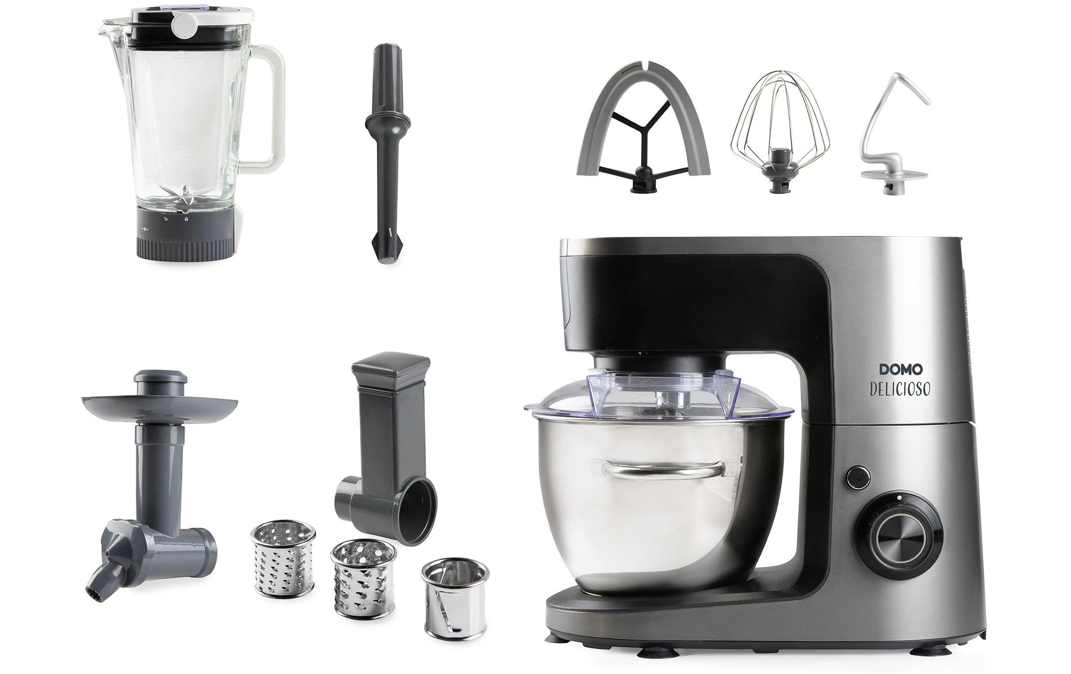 Domo Küchenmaschine Delicioso DO9293KR Grau
