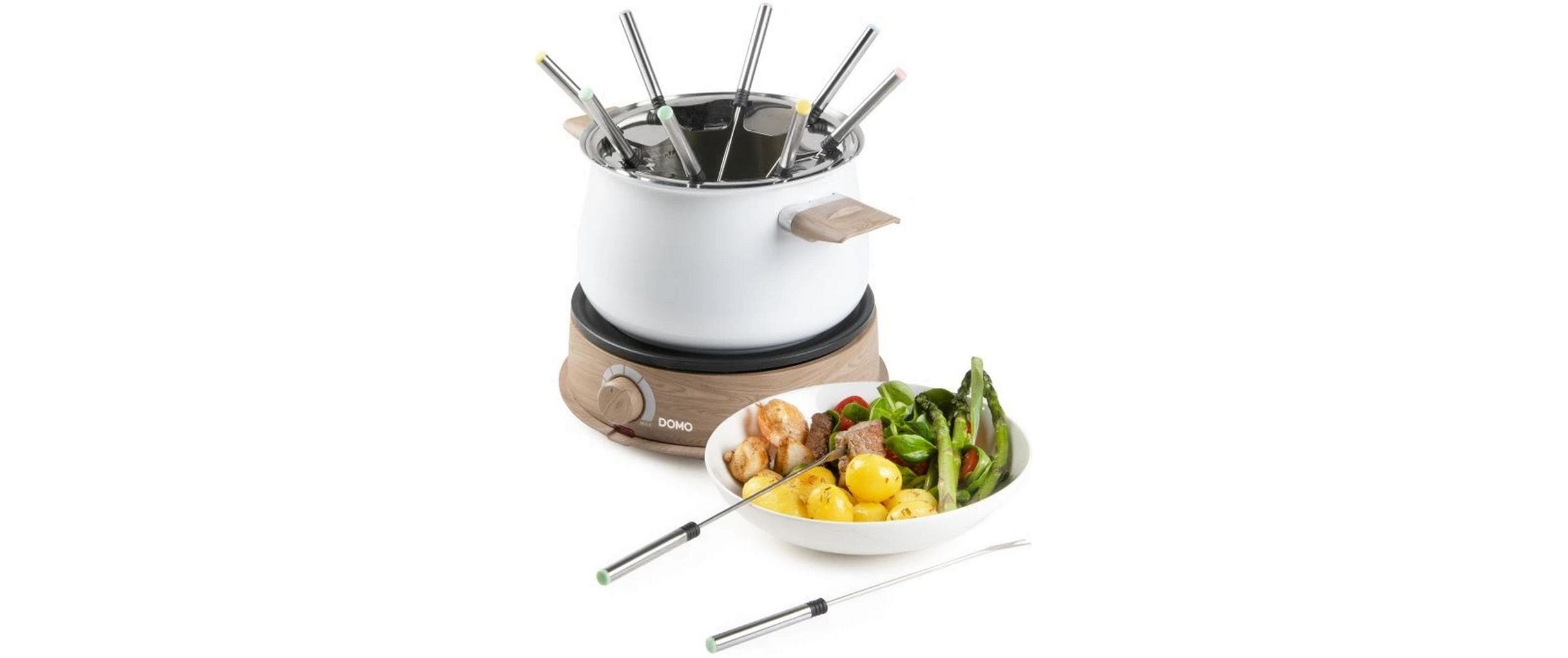 Domo Fondue-Bar DO736F 10 Teile, Weiss