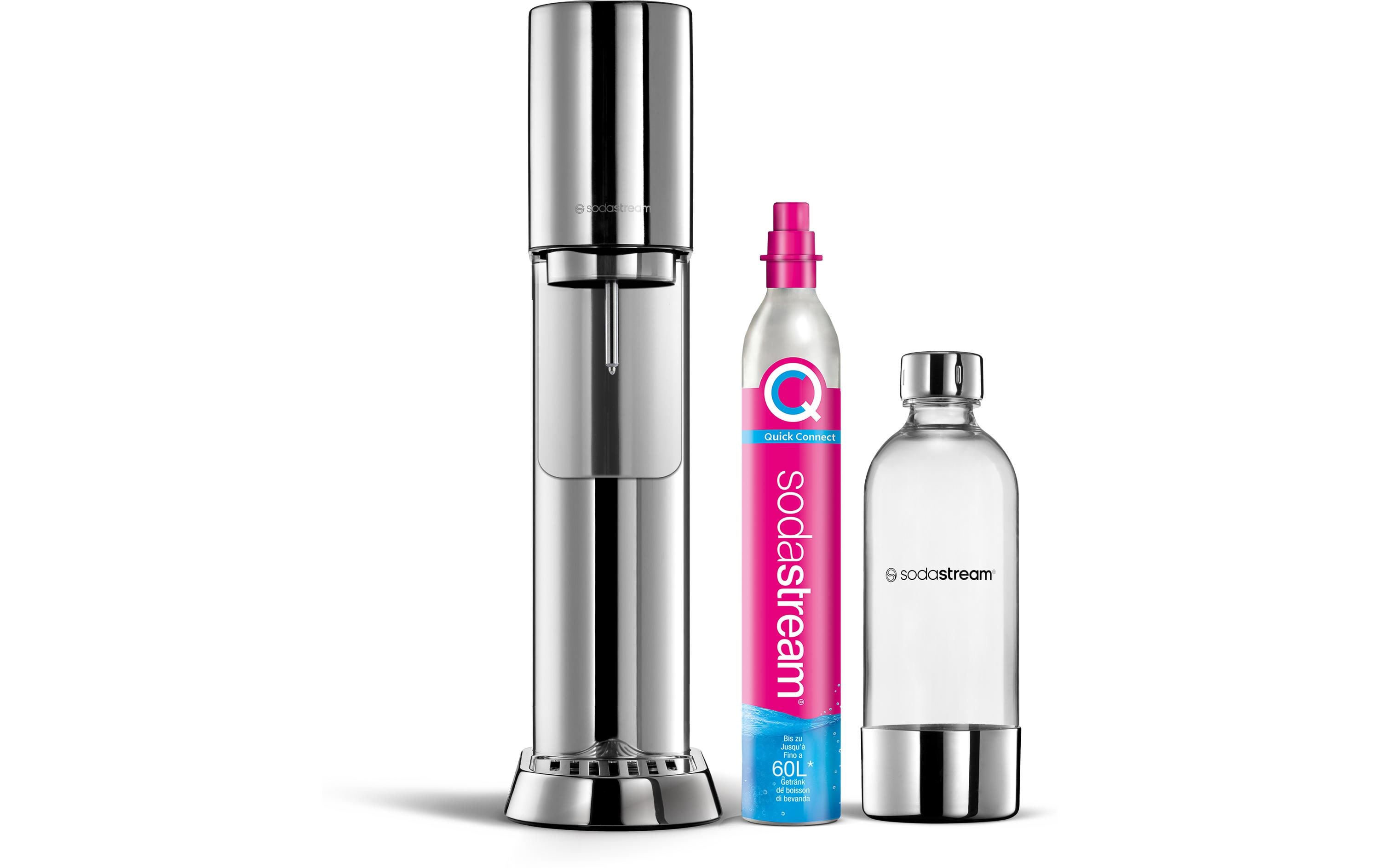 Sodastream Wassersprudler Enso mit Quickconnect und Flasche Silber