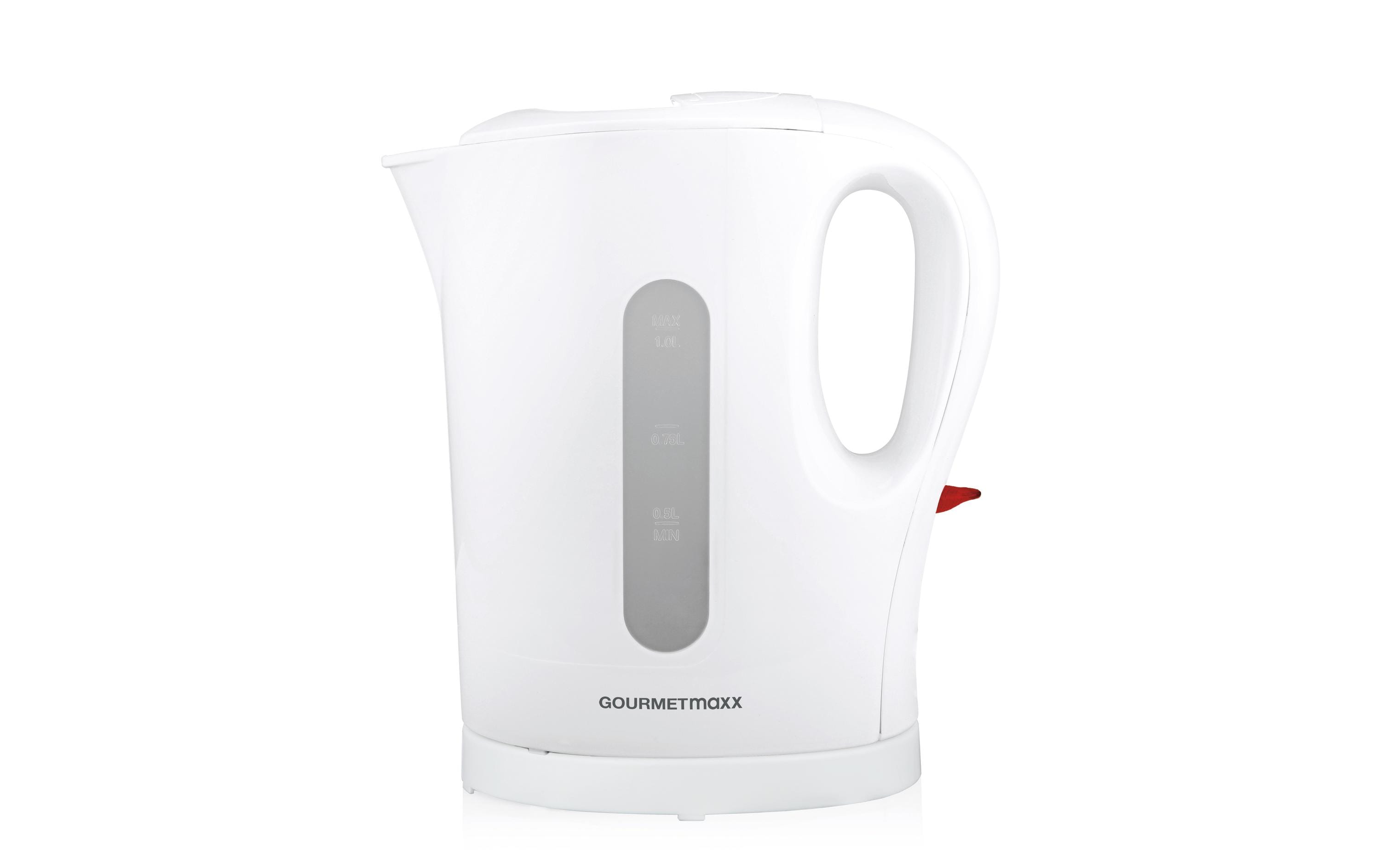 GOURMETmaxx Wasserkocher 1 l, Weiss