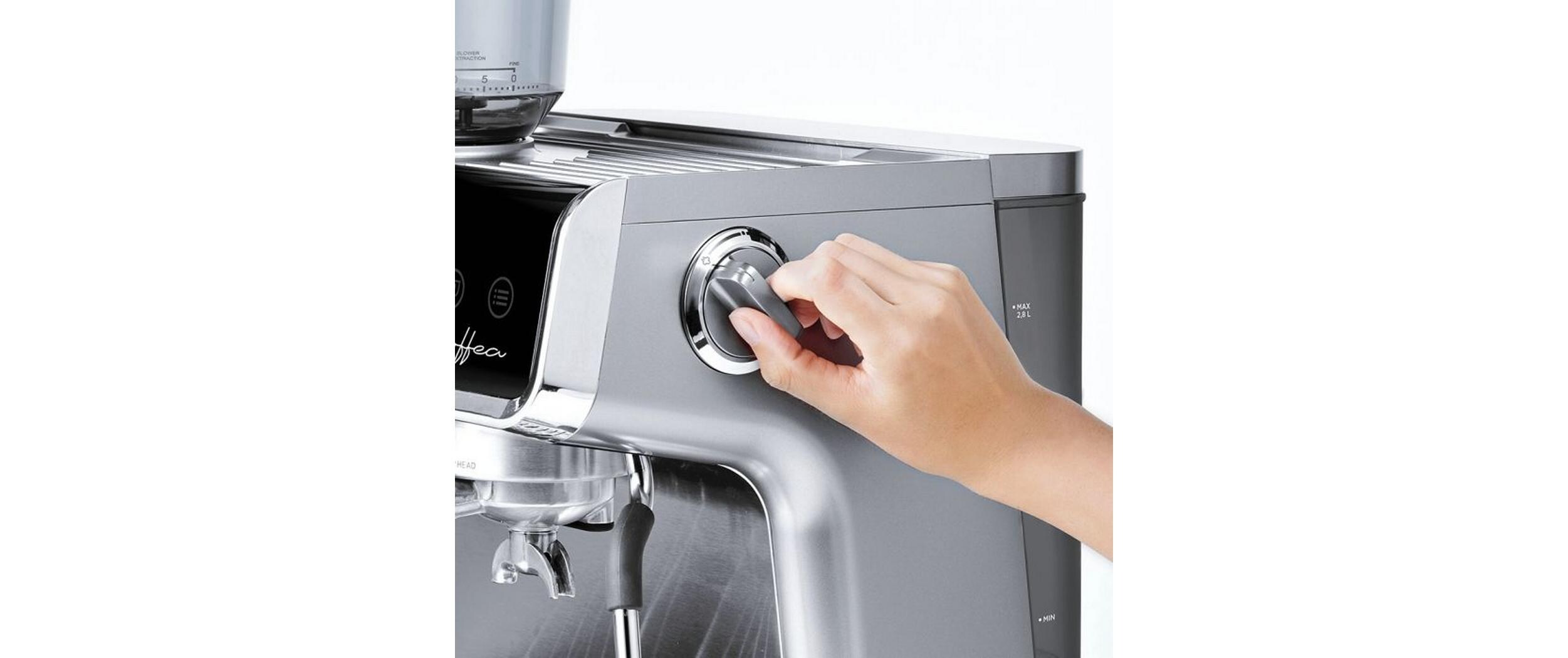 Polti Siebträgermaschine Coffea G50S Silber