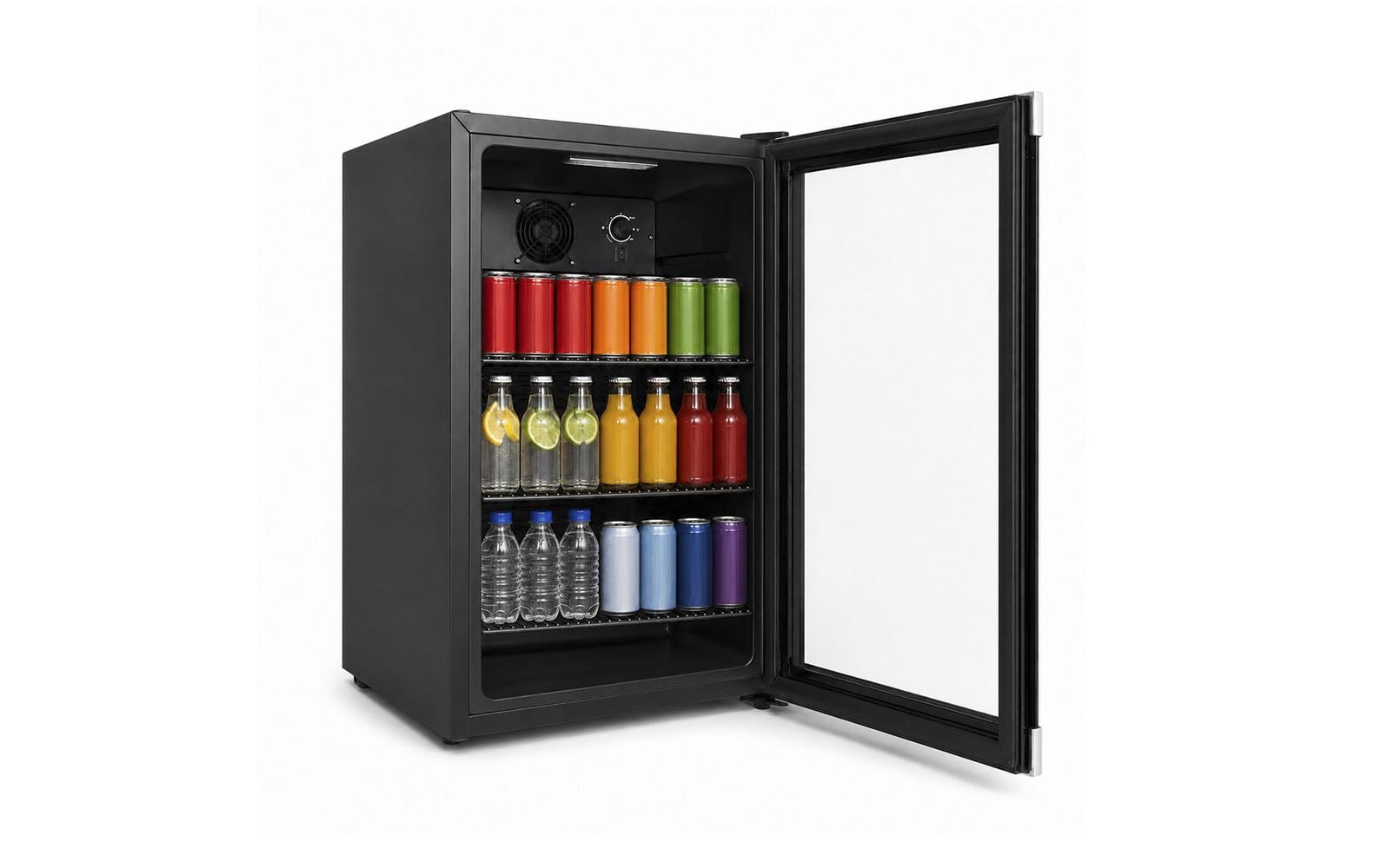 Kibernetik Getränkekühlschrank GK70 69 l, 4 - 12 °C, Glastür, Schwarz