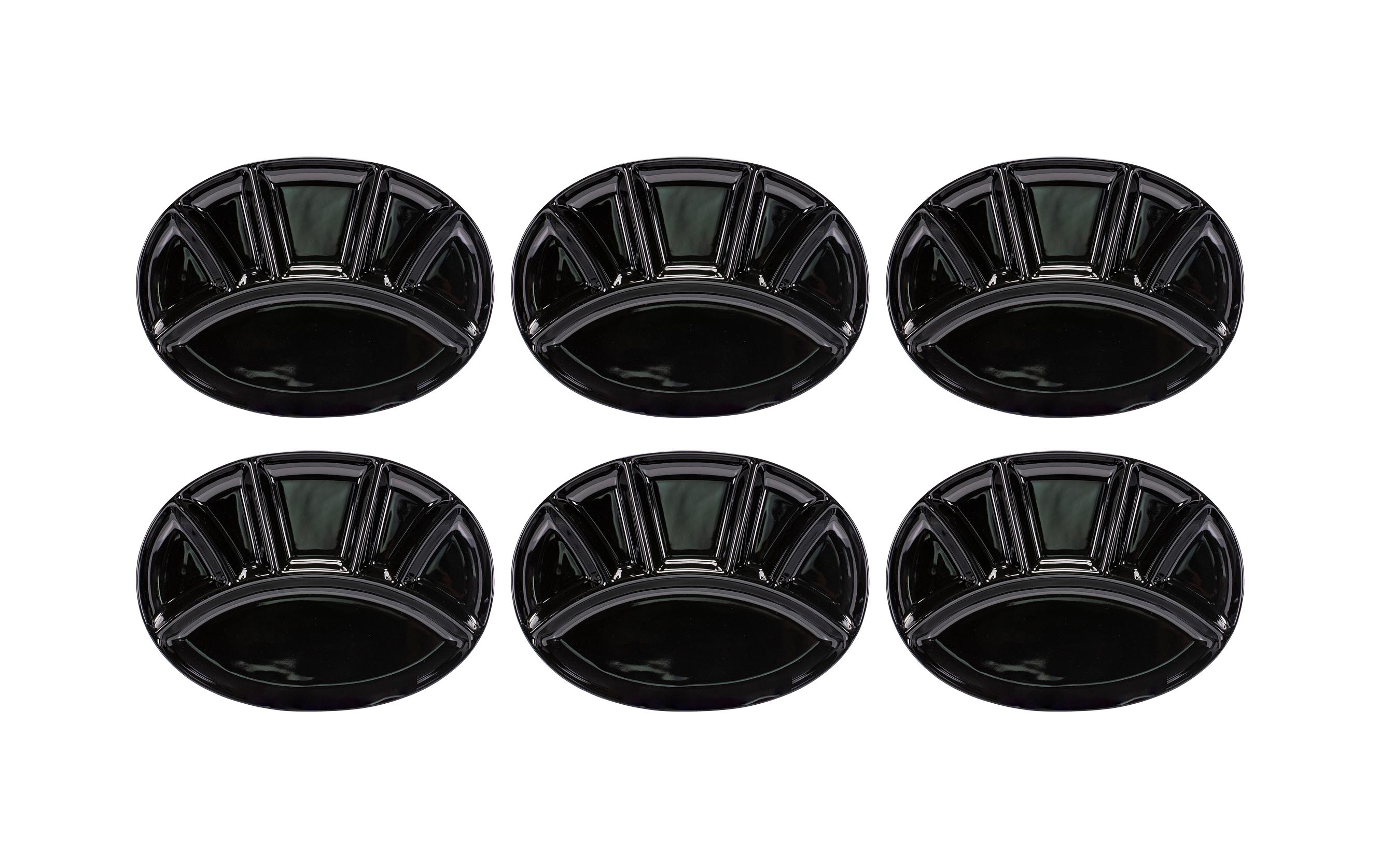 Kadastar Fondue-Teller oval Schwarz Kadastar Fondue-Teller oval Schwarz