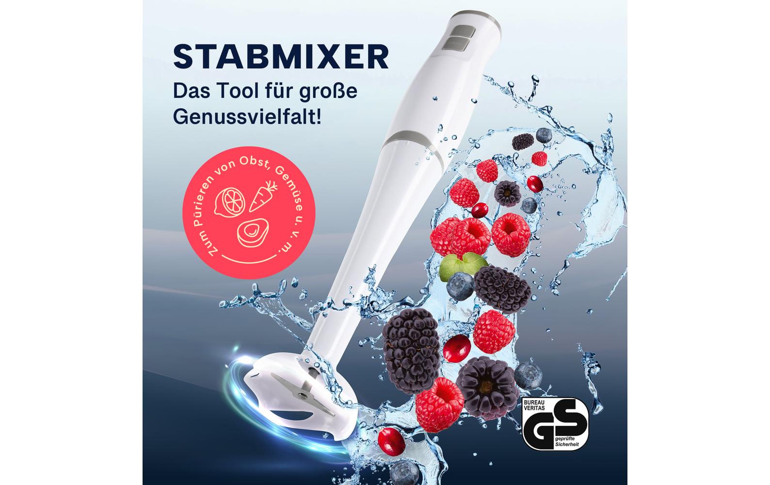 GOURMETmaxx Stabmixer 13767 Weiss