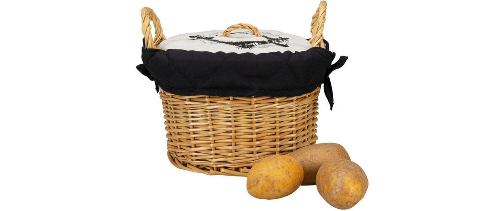 Nouvel Kartoffelkorb Schwarz/Weiss