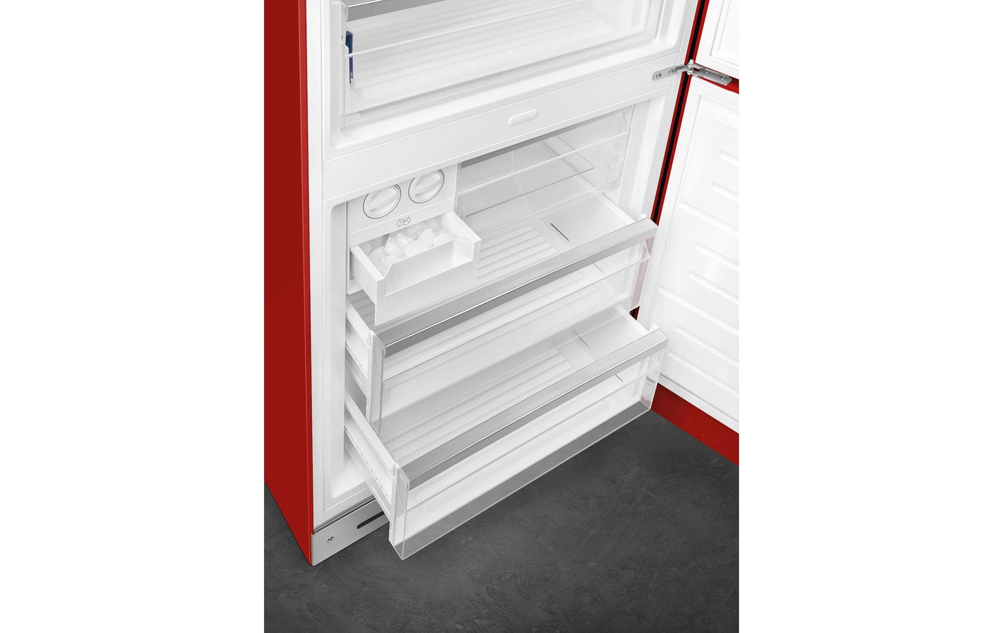 SMEG Kühl-Gefrierkombination FAB38RRD6 Rot, Rechts