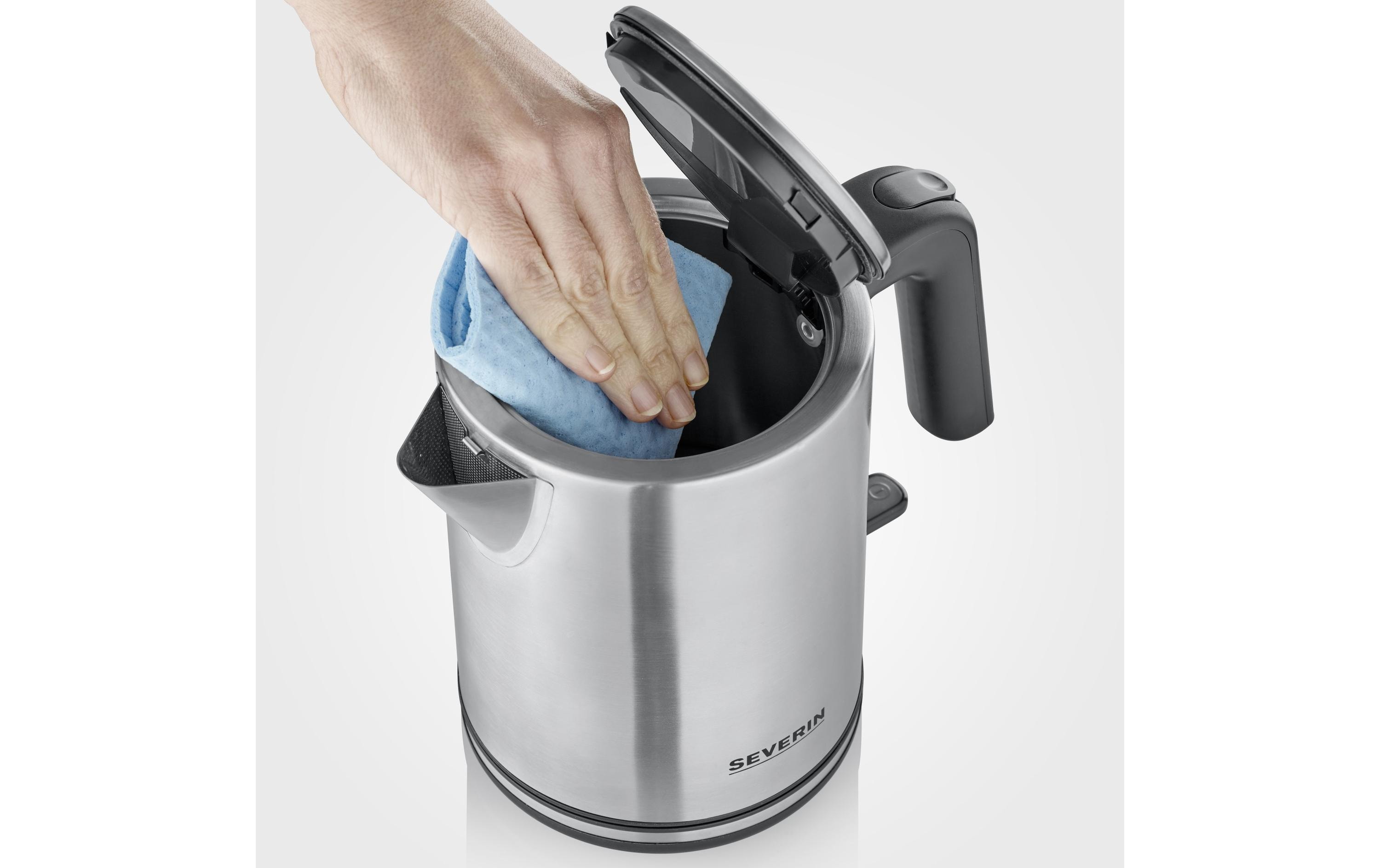 Severin Wasserkocher WK 3489 1 l, Schwarz/Silber