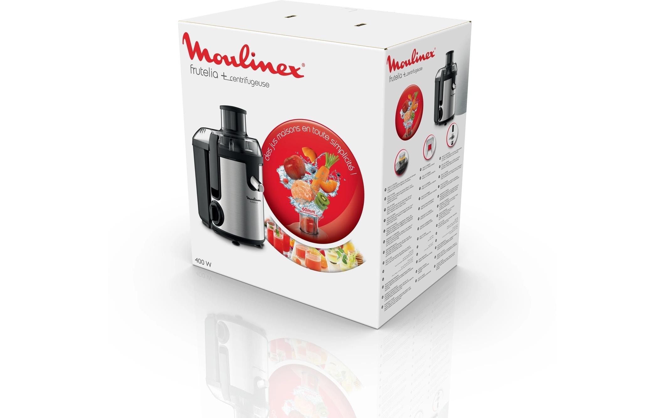 Moulinex Entsafter Frutelia+ JU420D10 Schwarz/Silber