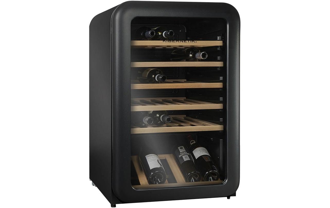 Kibernetik Weinkühlschrank WKH49S Rechts, Schwarz Kibernetik Weinkühlschrank WKH49S Rechts, Schwarz