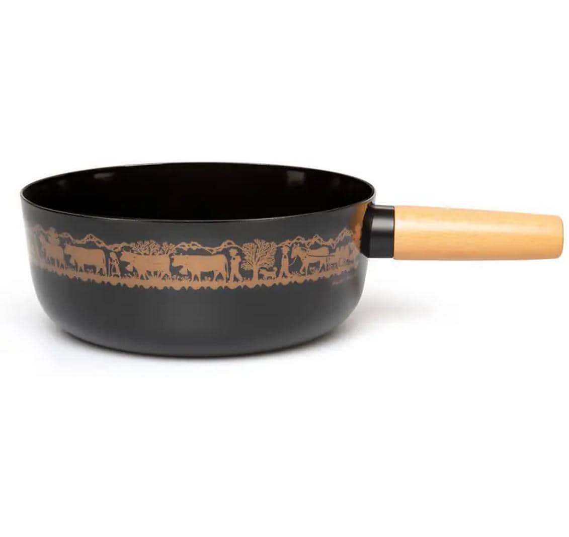 Stöckli Fondue-Caquelon Emotion Alpaufzug 21 cm, Schwarz Stöckli Fondue-Caquelon Emotion Alpaufzug 21 cm, Schwarz