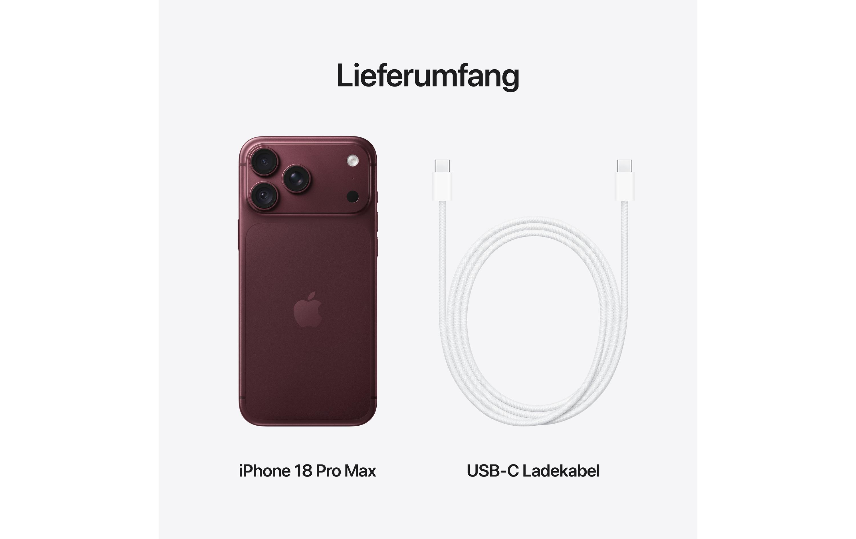 Apple iPhone 18 Pro Max 256 GB Burgunder