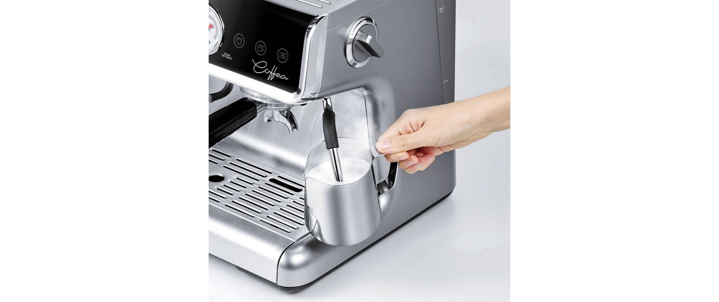 Polti Siebträgermaschine Coffea G50S Silber