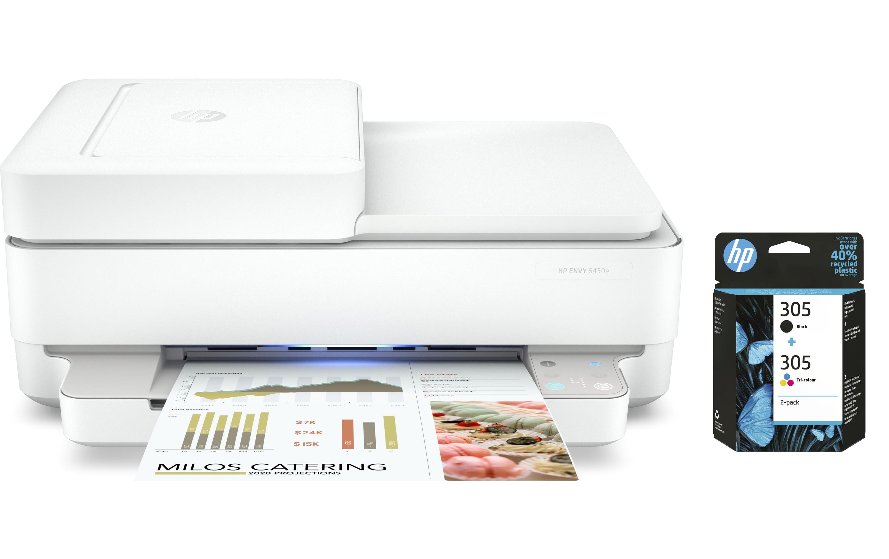 HP Multifunktionsdrucker Envy Pro 6430e + gratis Tintenset